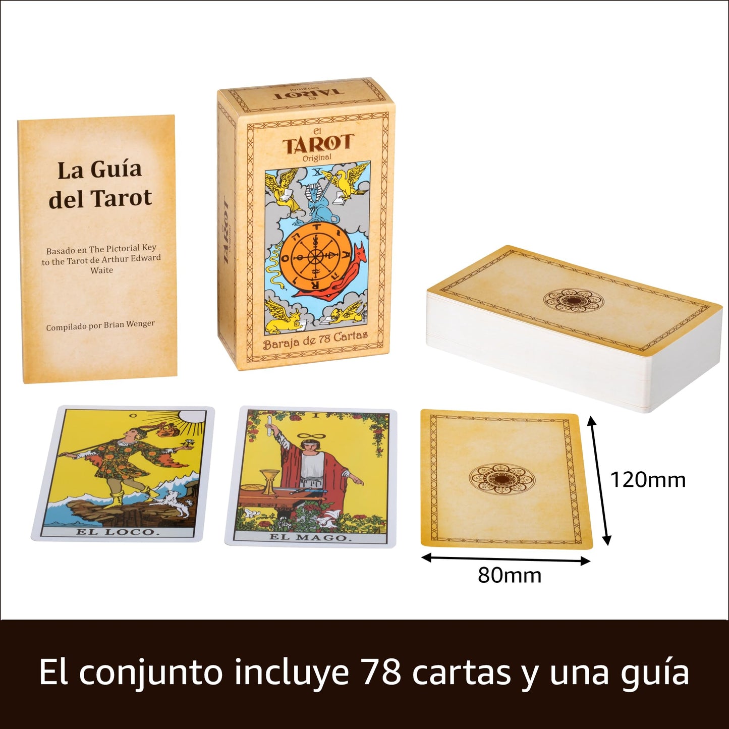 Da Brigh The Original Tarot Deck – 78 Cards, Linen Finish, 86-Page Guide (Spanish Edition)