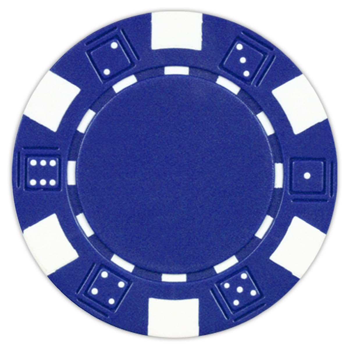 DA VINCI 50 Dice Striped 11.5g Clay Composite Poker Chips – Blue