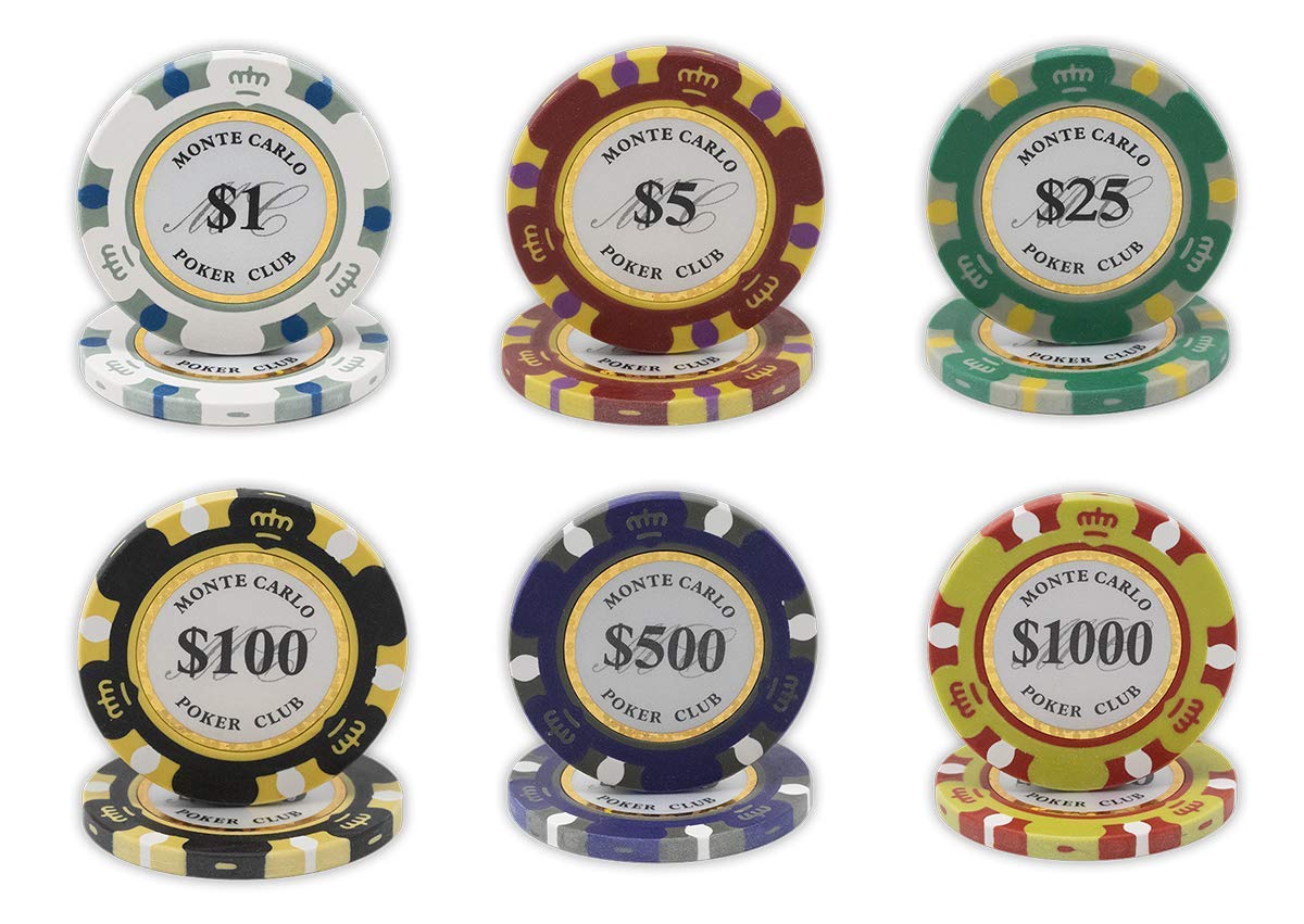 DA VINCI Monte Carlo Poker Club Set – 500x 14g 3-Tone Chips + Aluminum Case