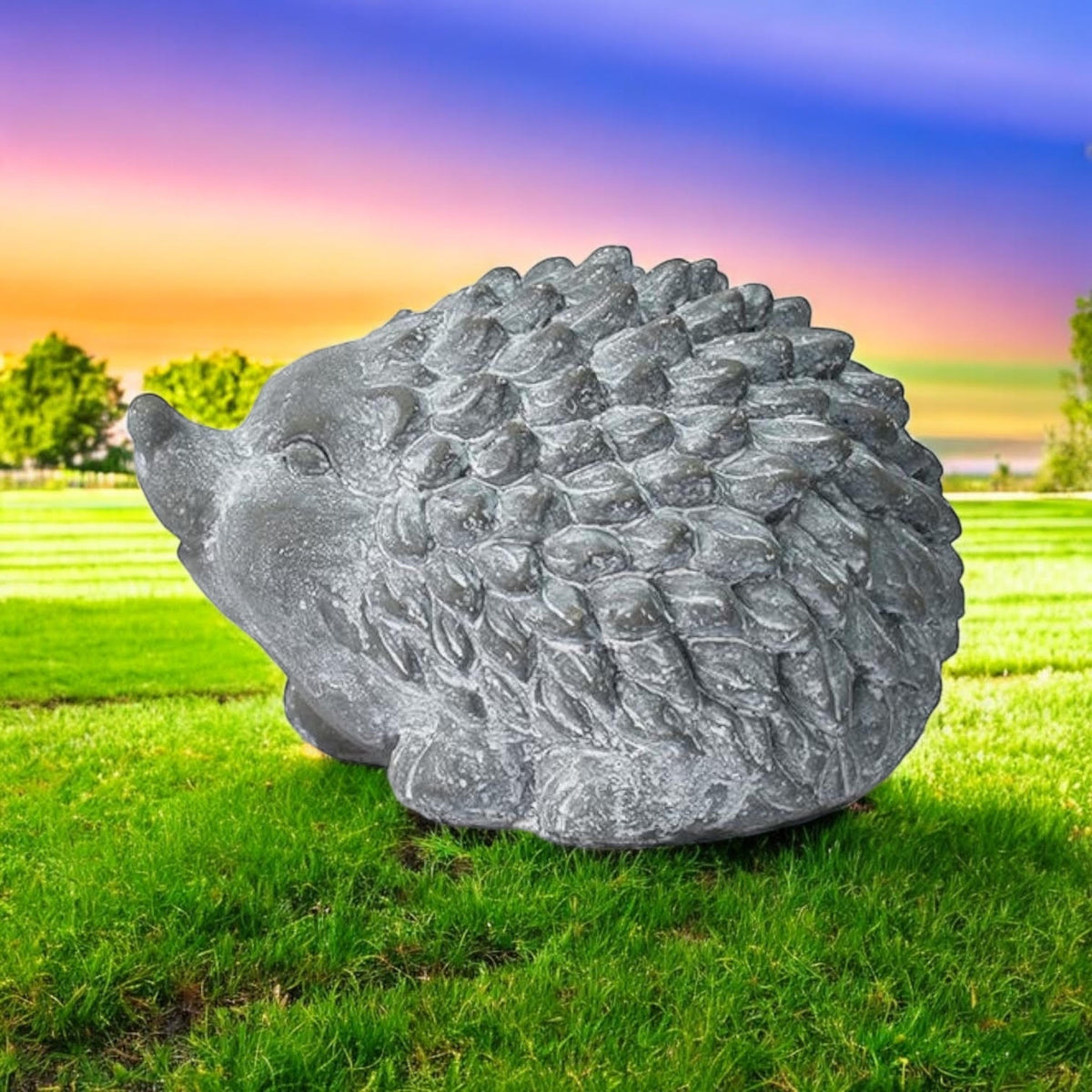 21CM GREY CEMENT HEDGEHOG