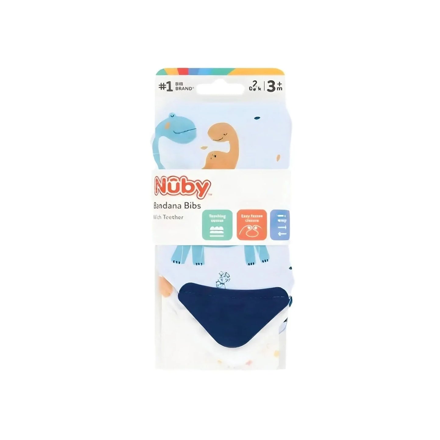 Nuby Bandana Bibs Pack of 2 Assorted