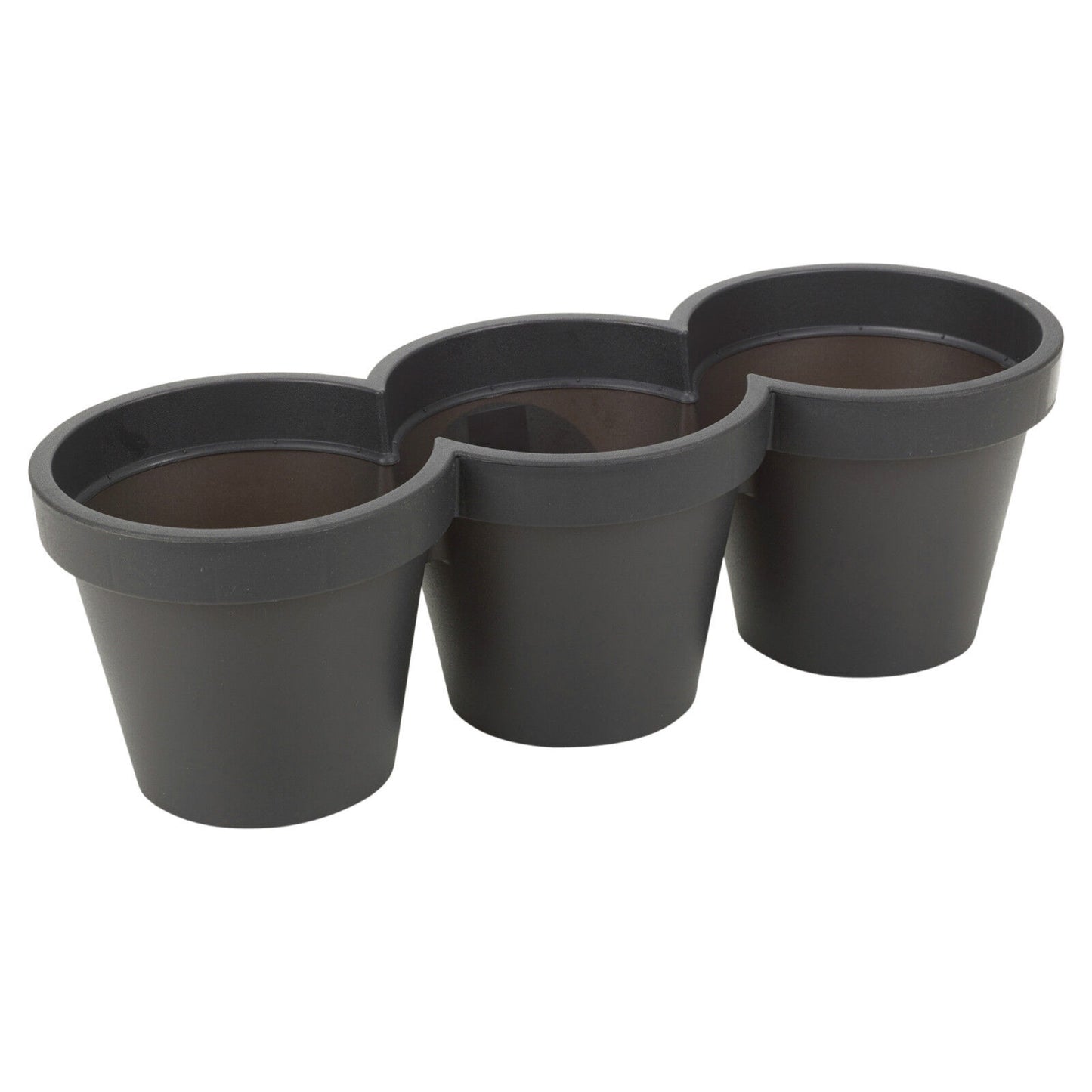 3 Section Plastic Plant Flower Pot Holder Planter Herb Coloured Garden Home Pots