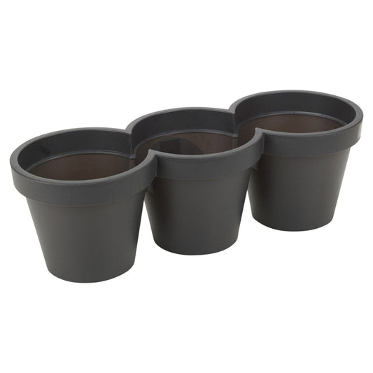 3 Section Plastic Plant Flower Pot Holder Planter Herb Coloured Garden Home Pots