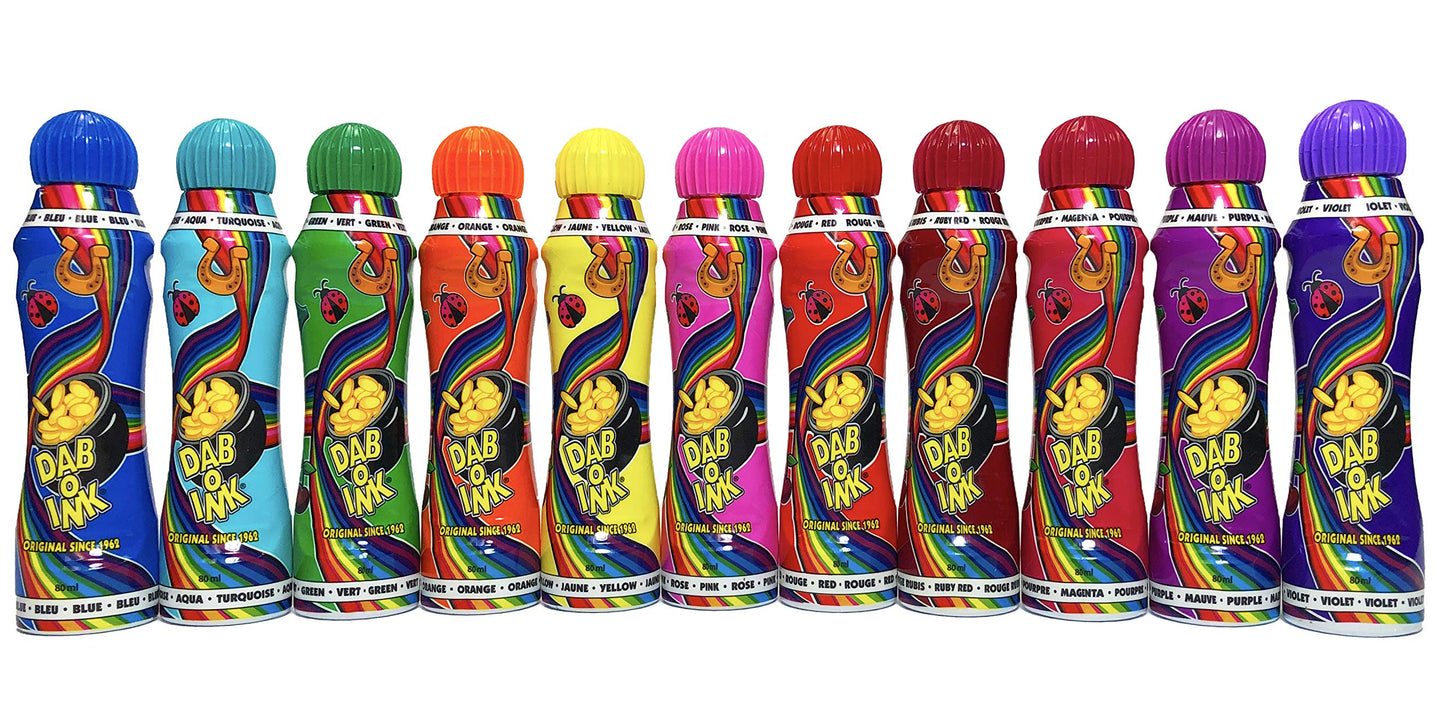 Dab-O-Ink 4oz Bingo Daubers - Mixed Colors (12ct)