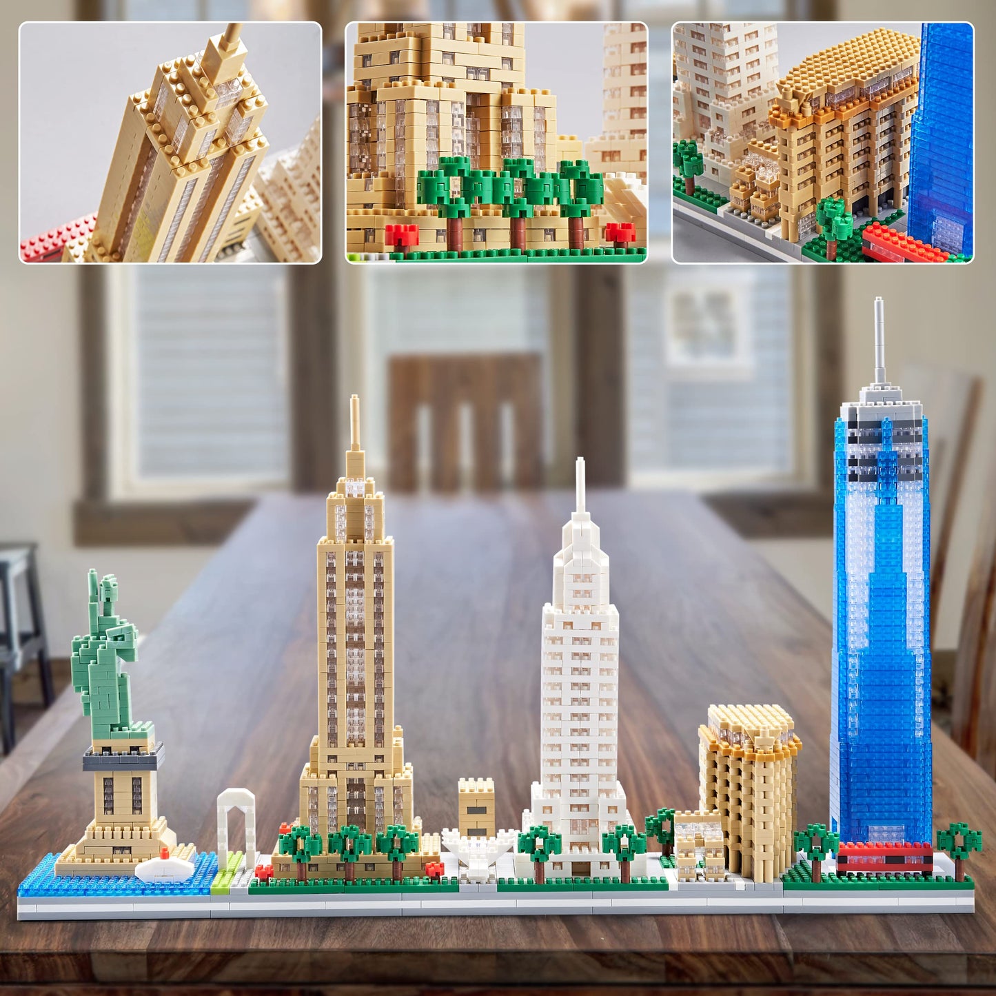 DAFDAG New York Skyline Micro Building Block Set (3452 PCS) – Home & Office Decor, Creative Gift