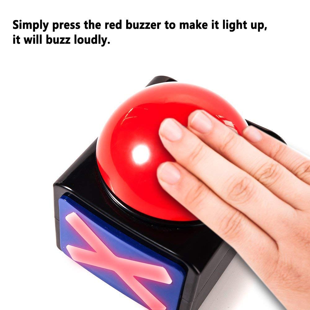 DAFEN Game Answer Buzzer – 2-Pack Lighted Buzzers for Trivia, Quiz Nights & Family Games