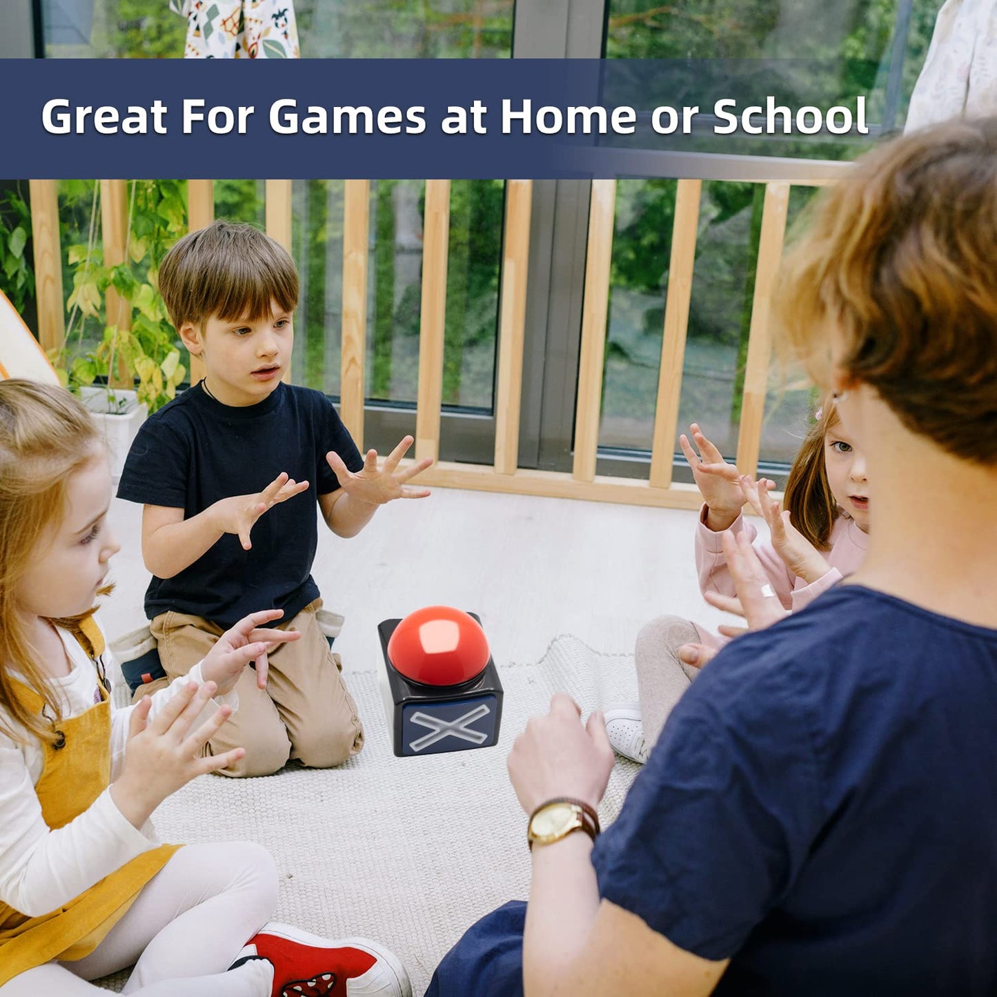 DAFEN Game Answer Buzzer – 2-Pack Lighted Buzzers for Trivia, Quiz Nights & Family Games