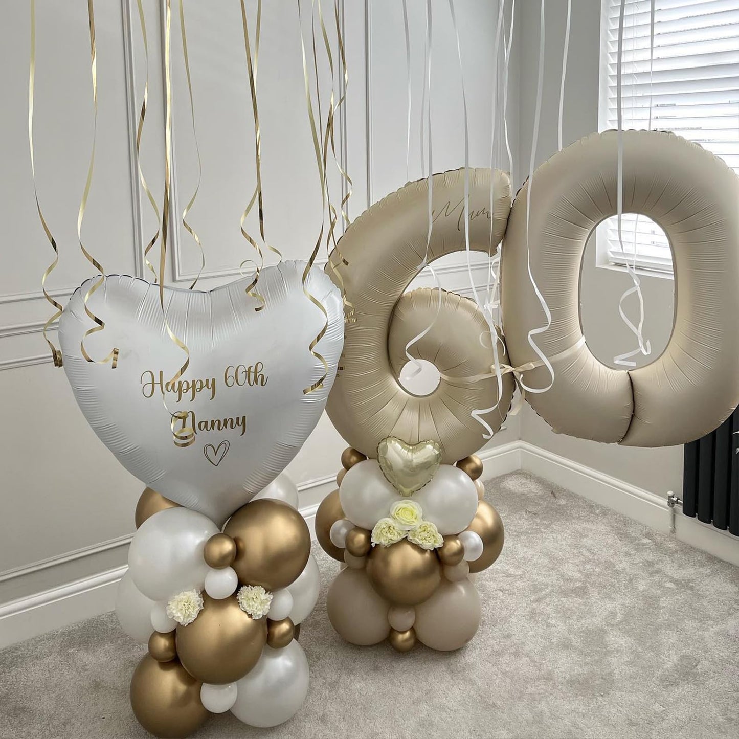 Dagelar Number 6 Beige 40-Inch Cream Foil Balloon – Large Helium Balloon for Birthdays & Events