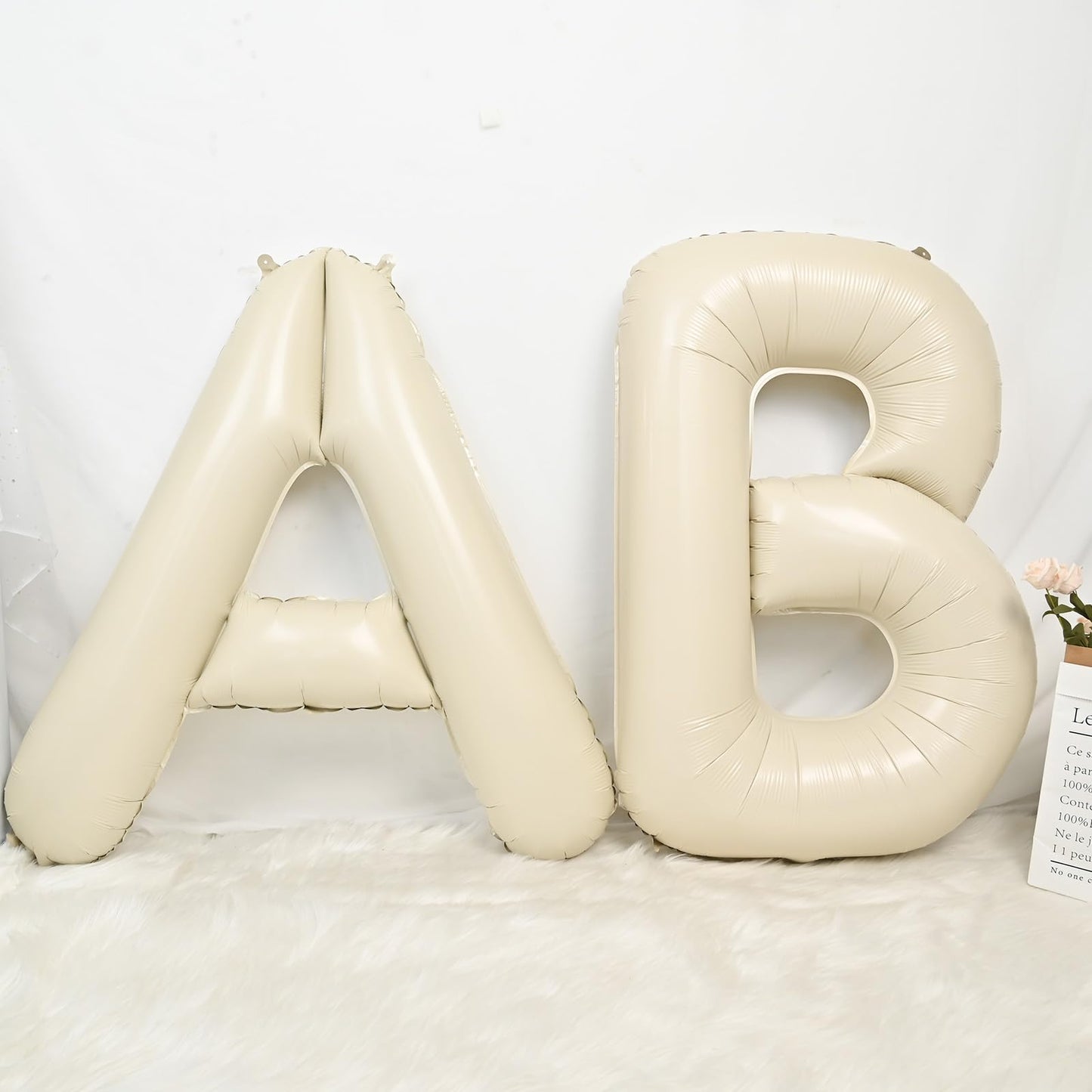 Dagelar Cream U Letter Balloon 40-Inch – Beige U Balloon for Parties