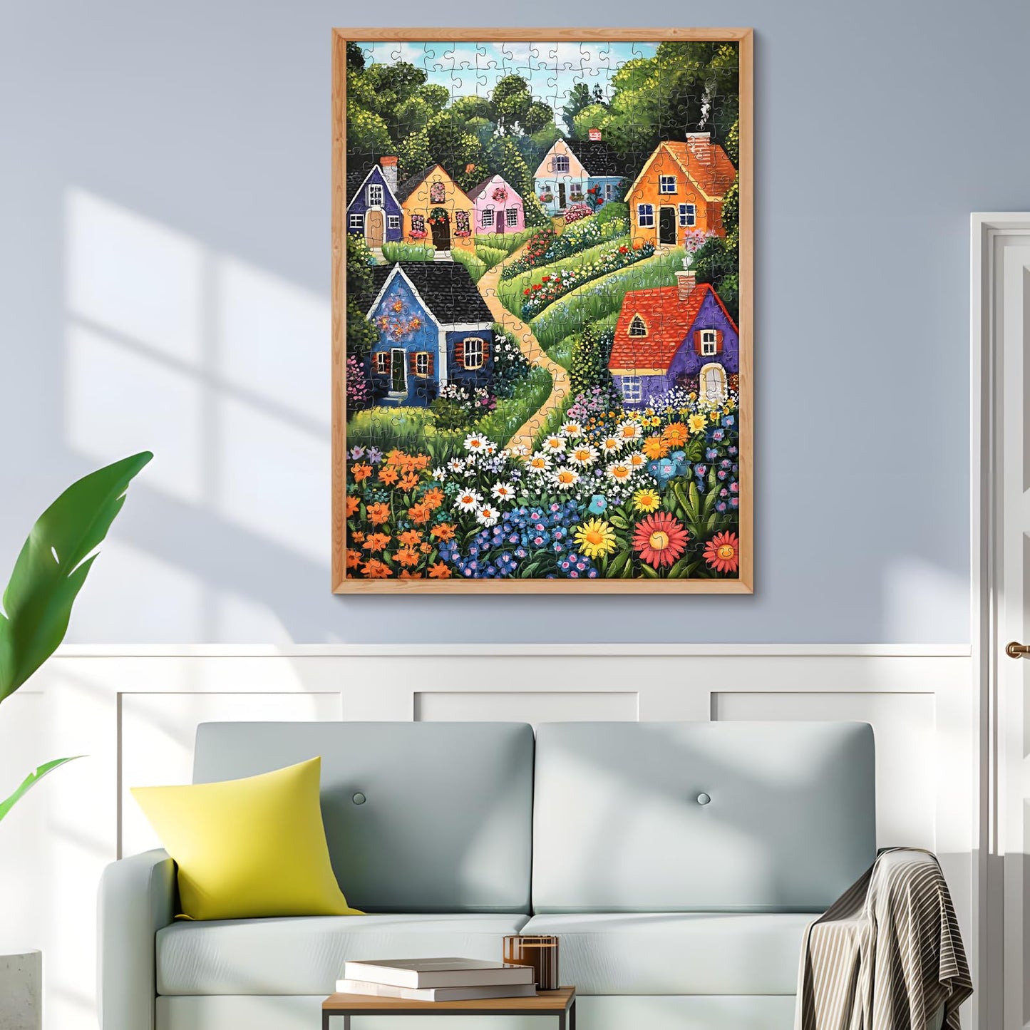 DAGIRT 300-Piece Puzzles for Adults – Idyllic Village & Blooming Garden