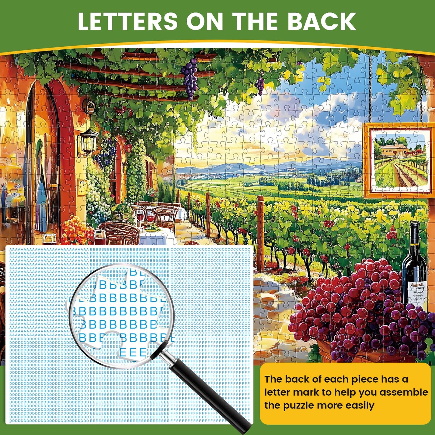DAGIRT 500-Piece Jigsaw Puzzle for Adults | Natural Wine Estate Vineyard Puzzle 20.5 x 15 Inches
