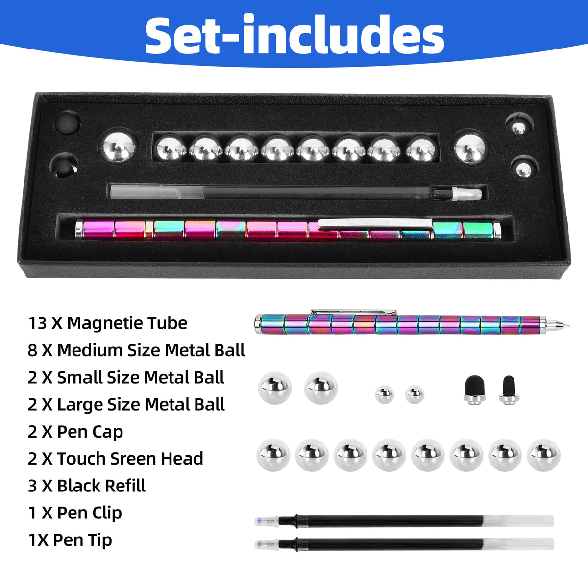 DAIKOYE Fidget Pen Magnetic Toys – Fun Magnetic Pen for Teens & Kids