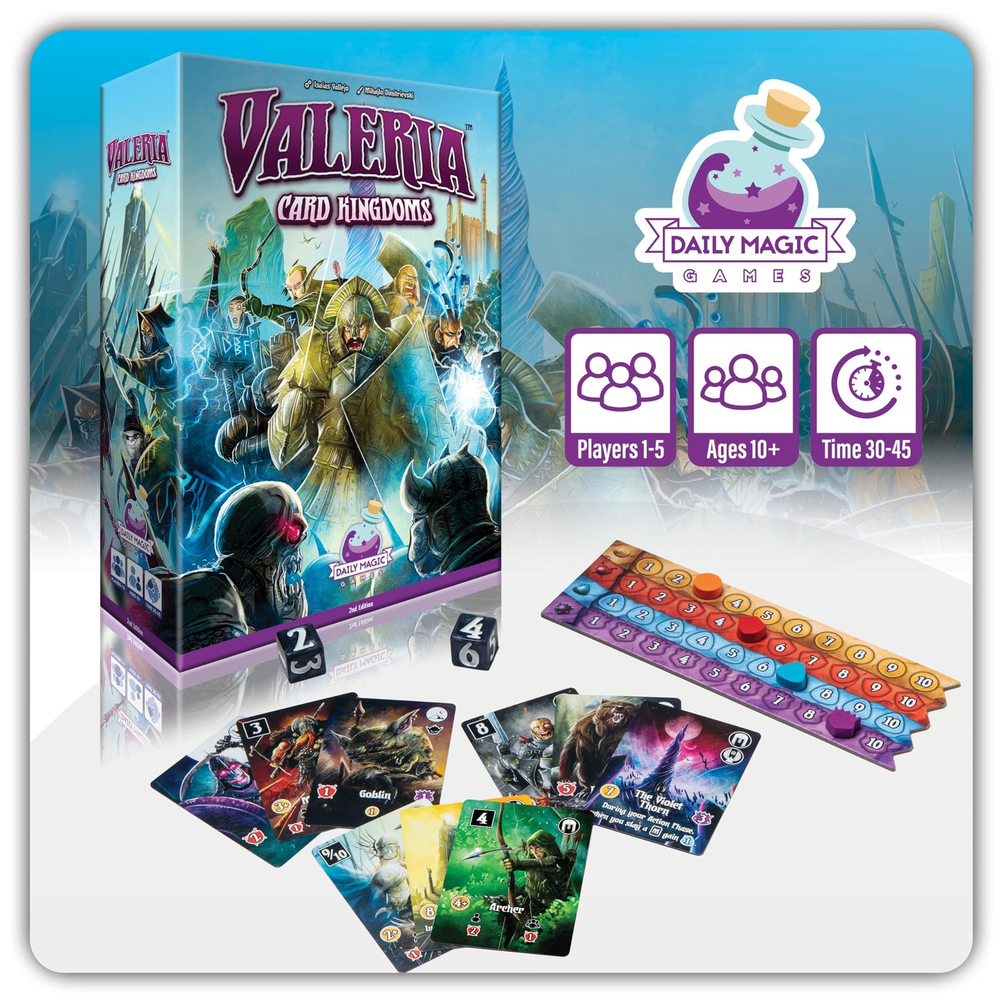 Daily Magic Games: Valeria Card Kingdoms — Strategy & Dice Activation (1-5 Players)
