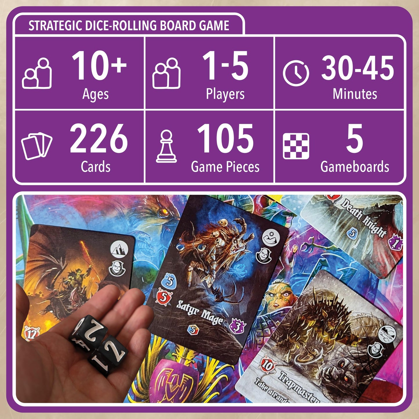 Daily Magic Games: Valeria Card Kingdoms — Strategy & Dice Activation (1-5 Players)