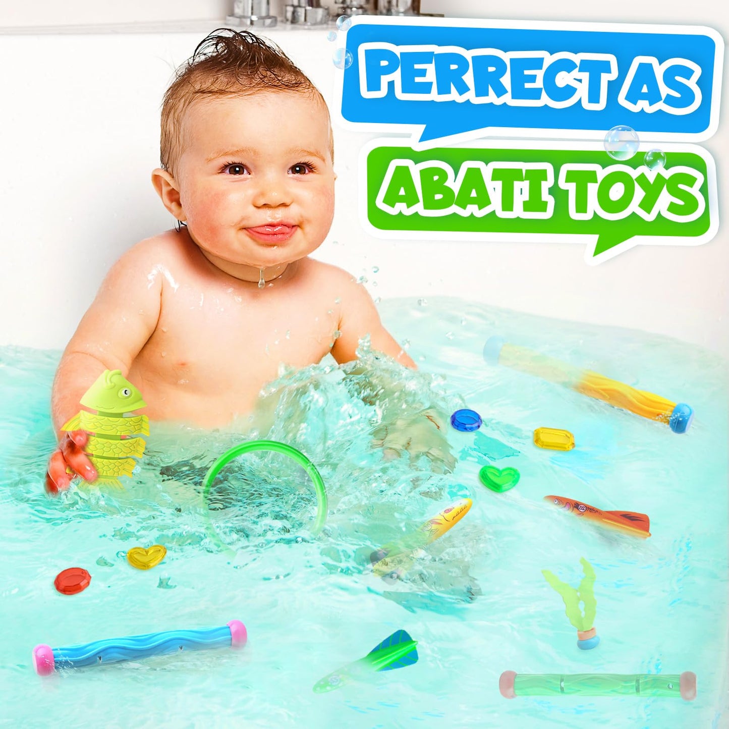Daisiki Dive Rings Pool Toys – 26-Piece Set for Kids 4-8 | Sharks, Octopus & Torpedo