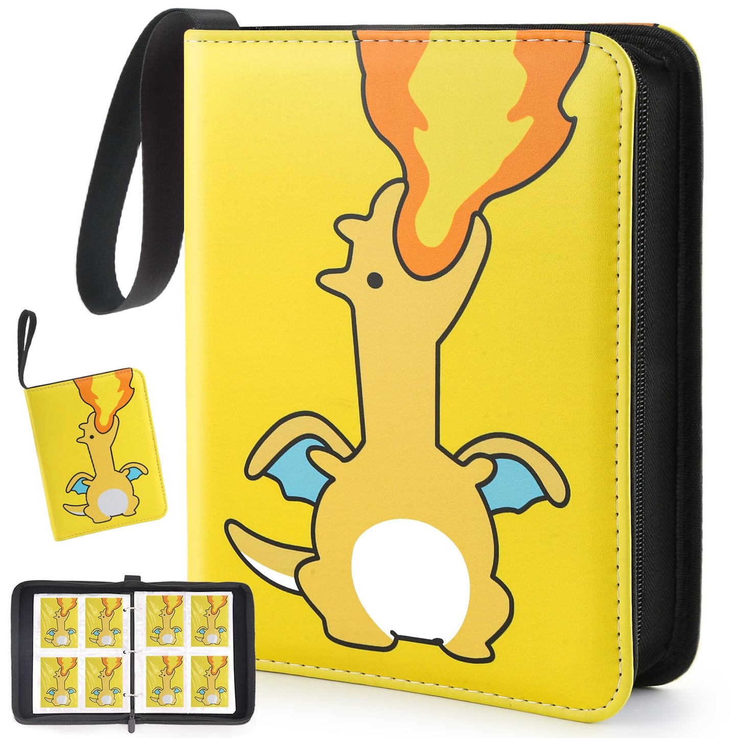 Daisiki Premium Trading Card Binder – 400 Pockets, 50 Removable Sleeves, Zippered Collection Binder