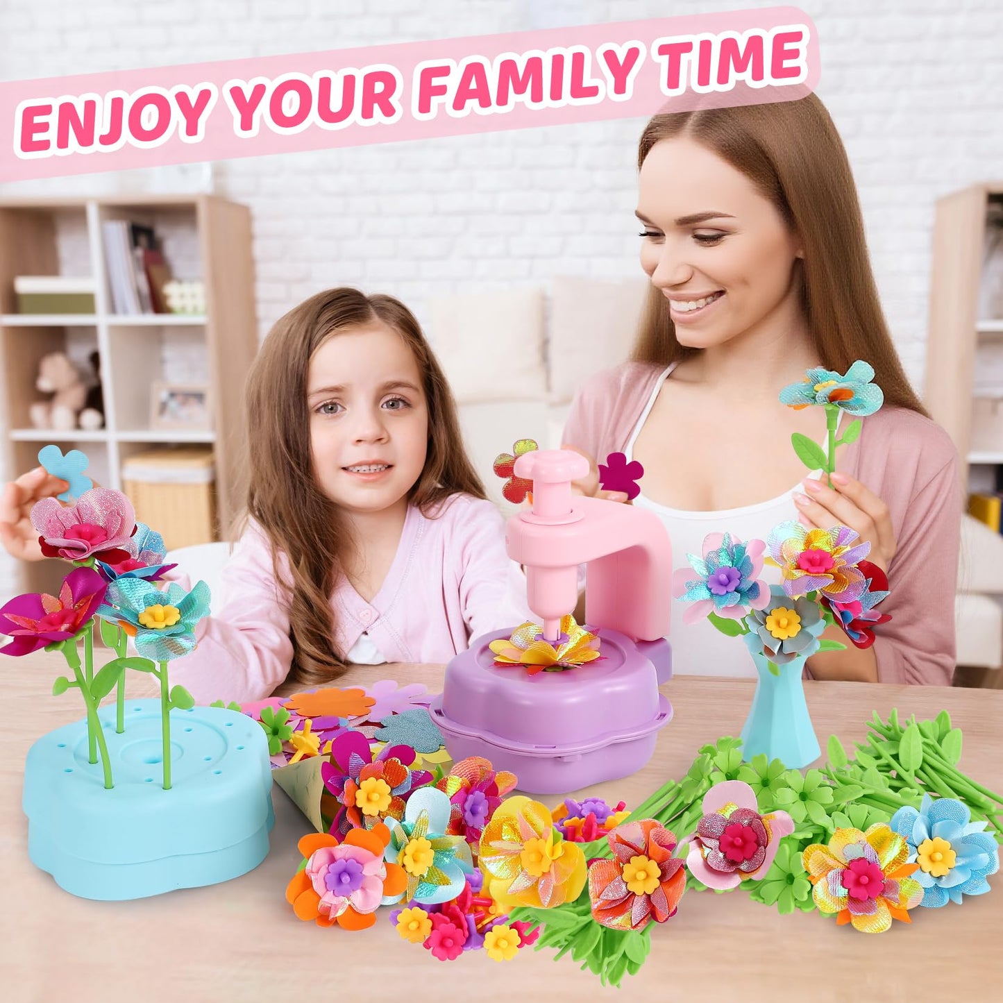 DAISRED Flower Craft Kit for Kids – DIY Flower Making Toy for Ages 4-9