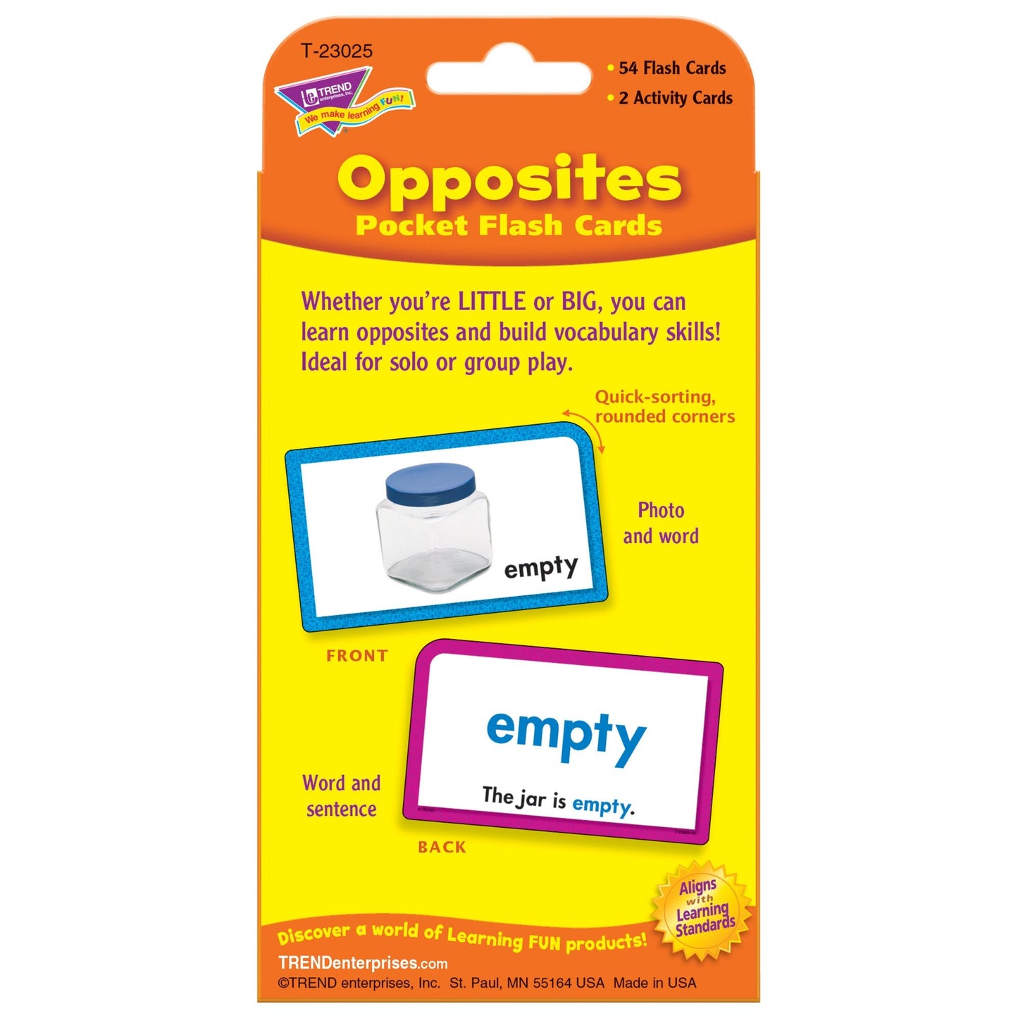Daler Rowney Opposites Opuestos Pocket Flash Cards – 56 Two-Sided Cards for Ages 5–7