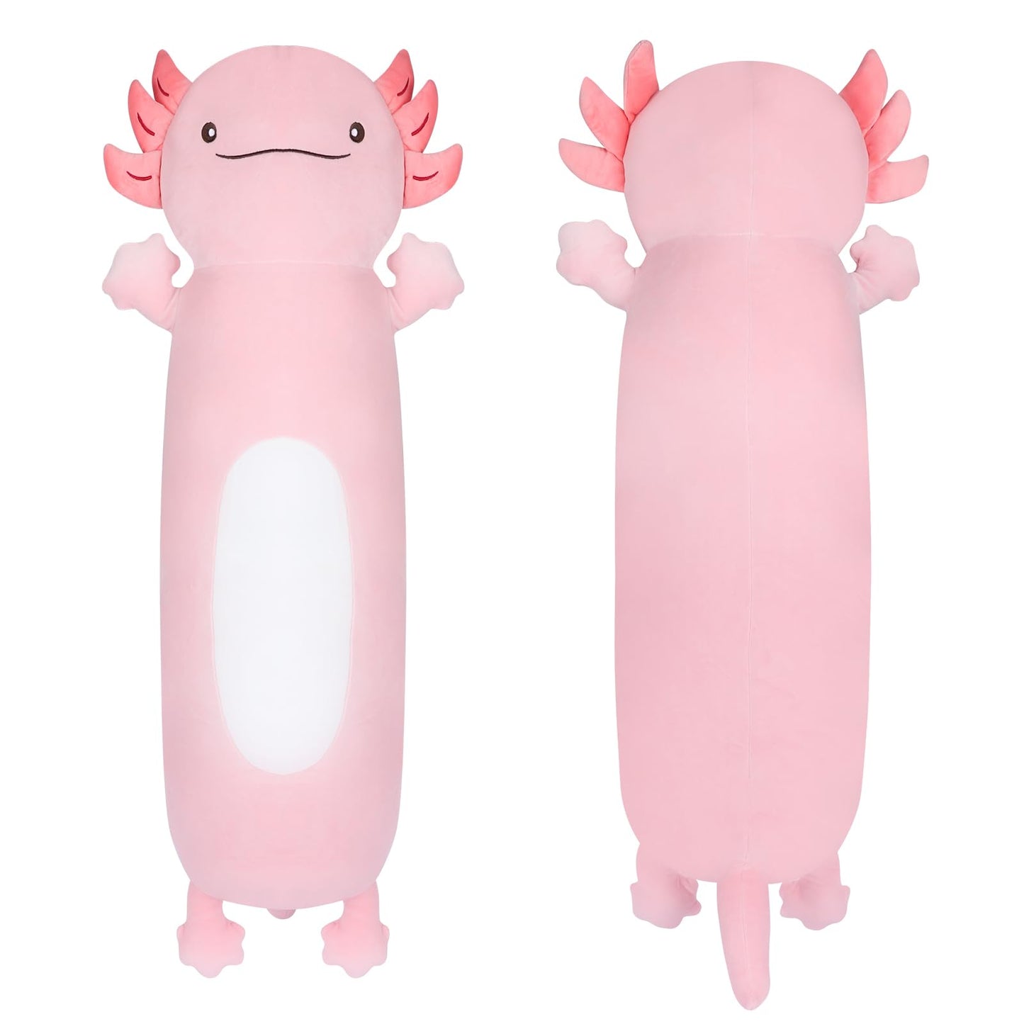 Dalmao 36in Giant Pink Axolotl Plush Pillow – Soft, Cuddly Comfort