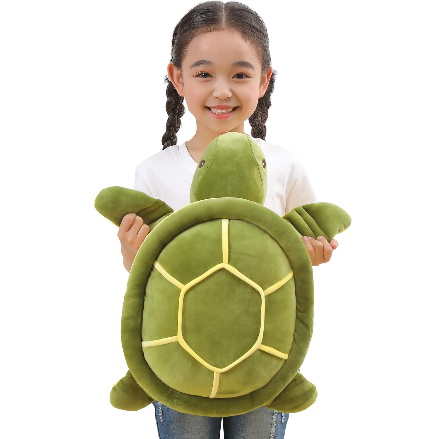 Dalmao 20-Inch Green Sea Turtle Plush — Soft Stuffed Toy & Body Pillow