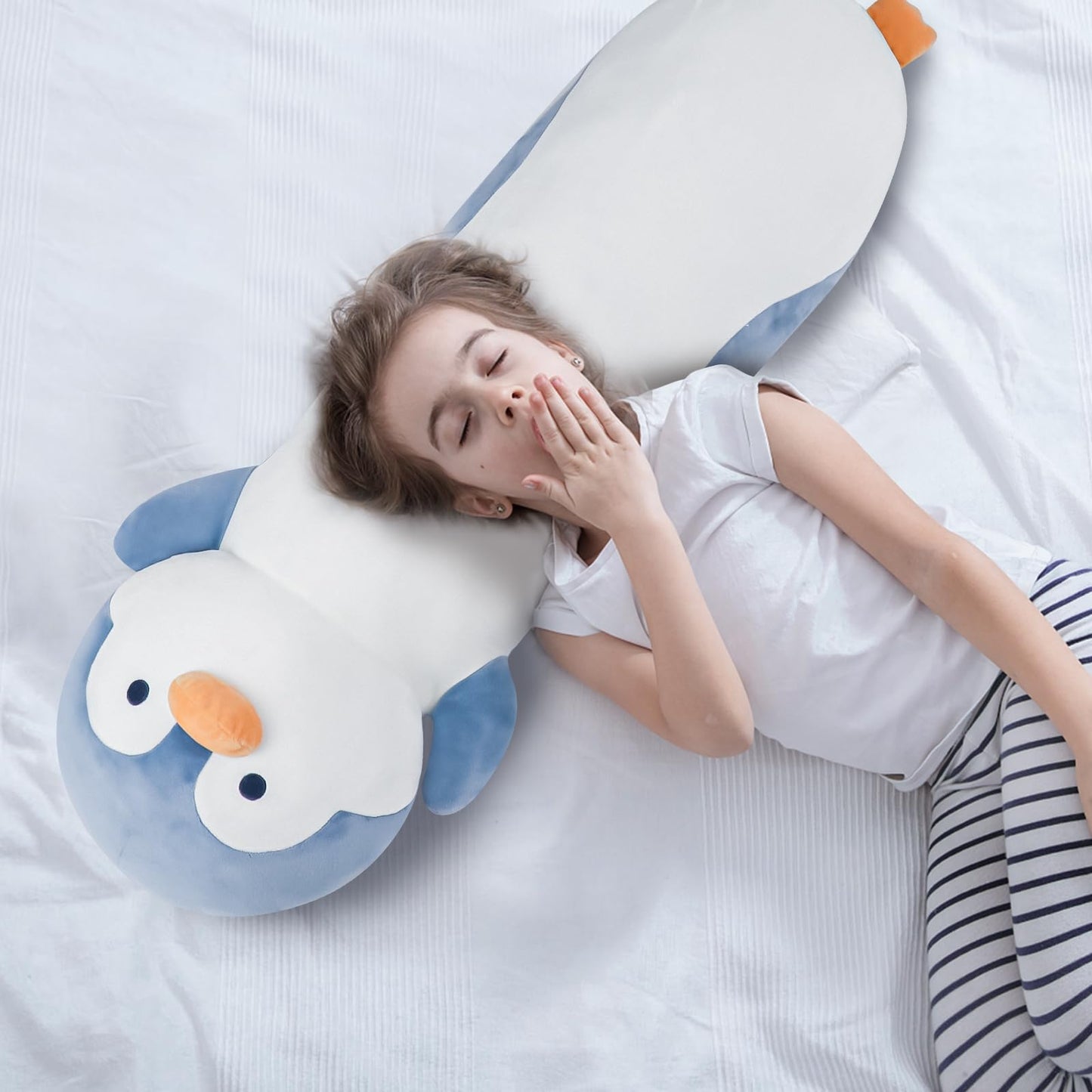 Dalmao 36-Inch Penguin Plush Pillow – Soft Jumbo Cuddle Toy for Kids & Adults