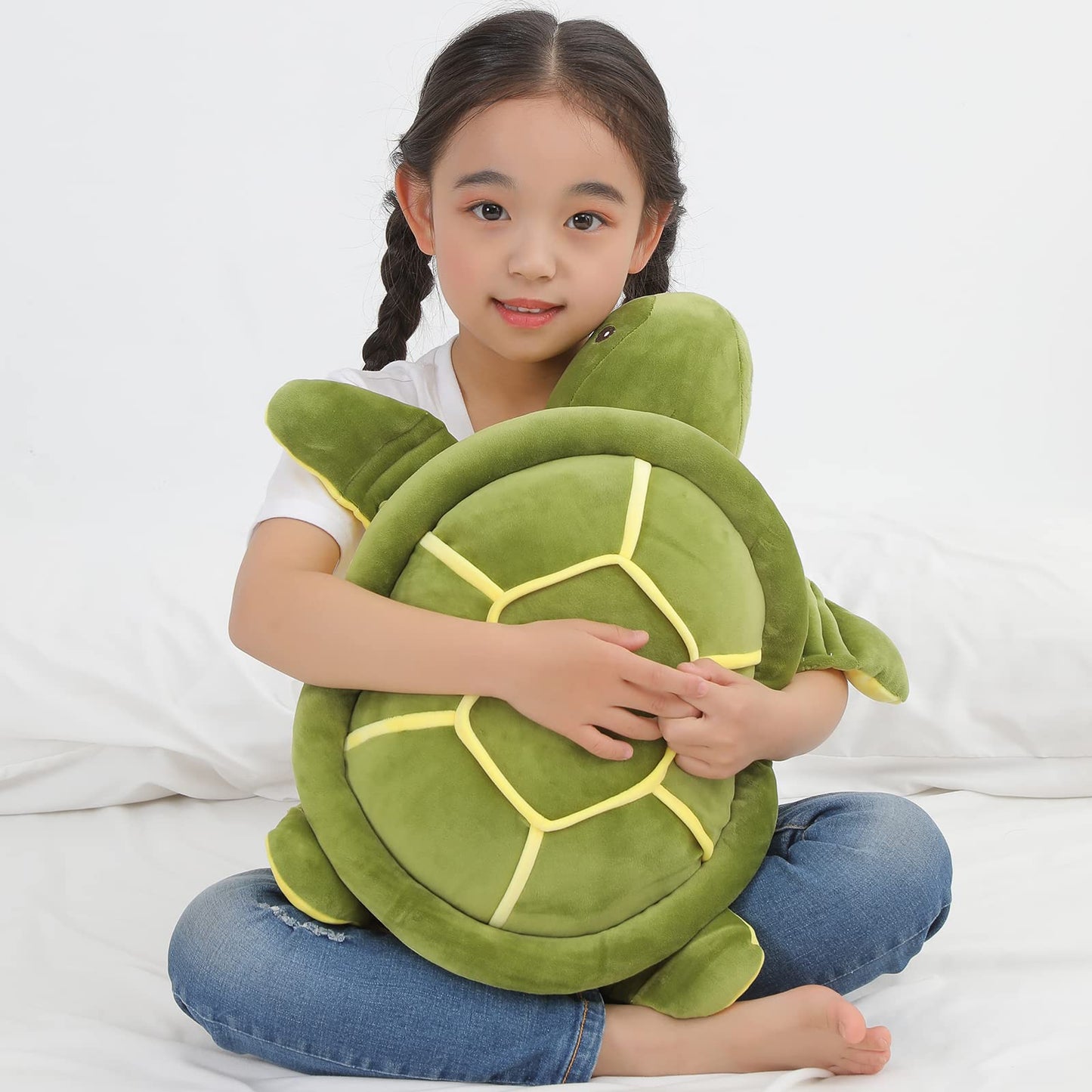 Dalmao 20-Inch Green Sea Turtle Plush — Soft Stuffed Toy & Body Pillow