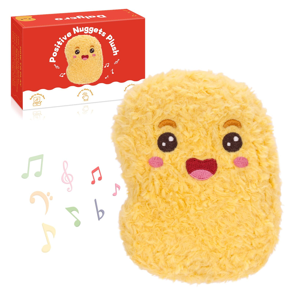 Dalycro Positive Nuggets Plush with Sound – Cute Chicken Plush Toy for Teens & Women