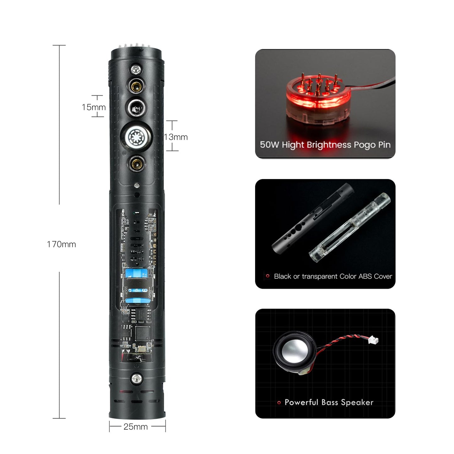 DAMIENSABER Upgrade 3.0 Xenopixel 34 Inner Core – DIY Light Saber Kit