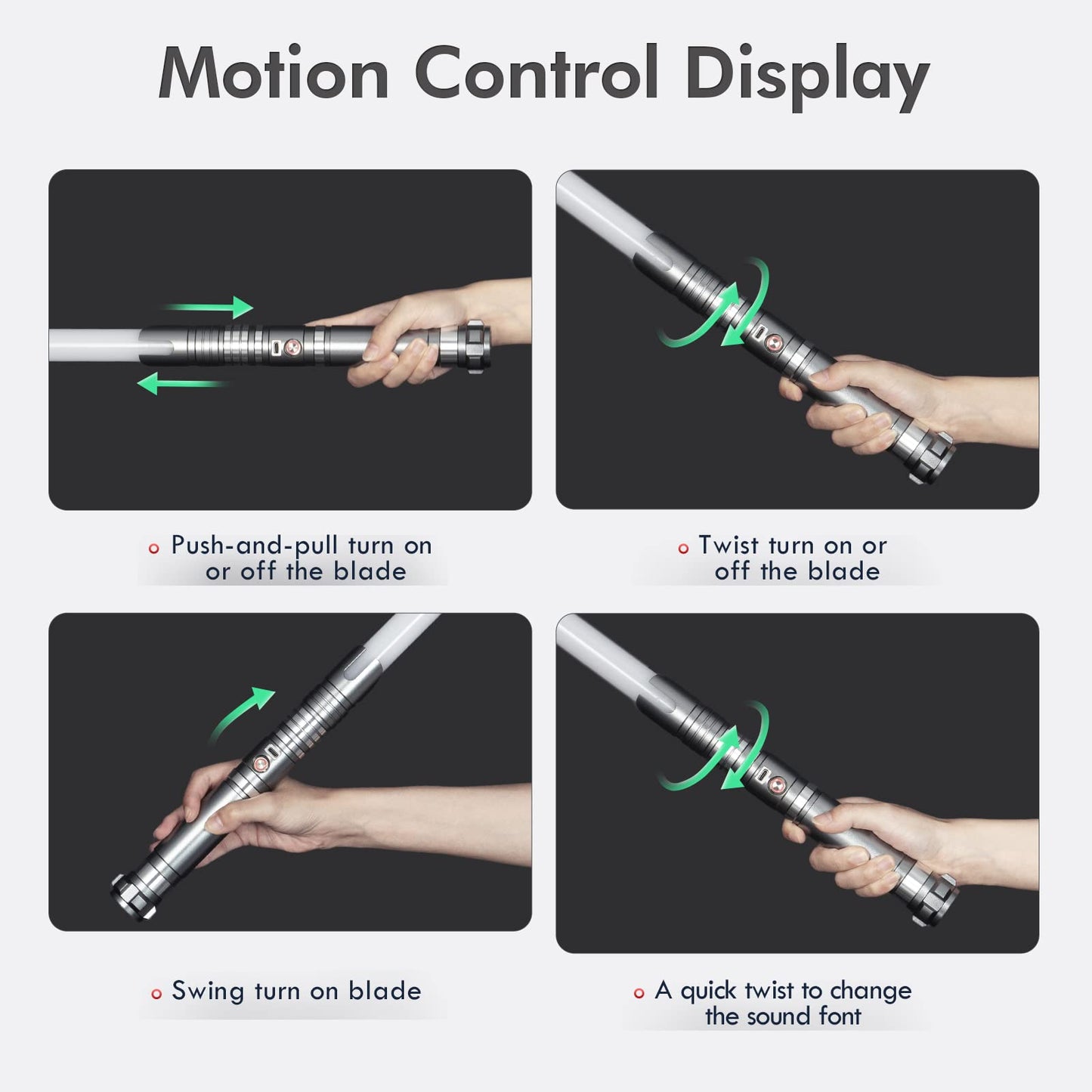 DAMIENSABER Upgrade RGB3.0 Smooth Swing Light Saber – Motion Control, 16 Sound Fonts, Infinite Color, Rechargeable