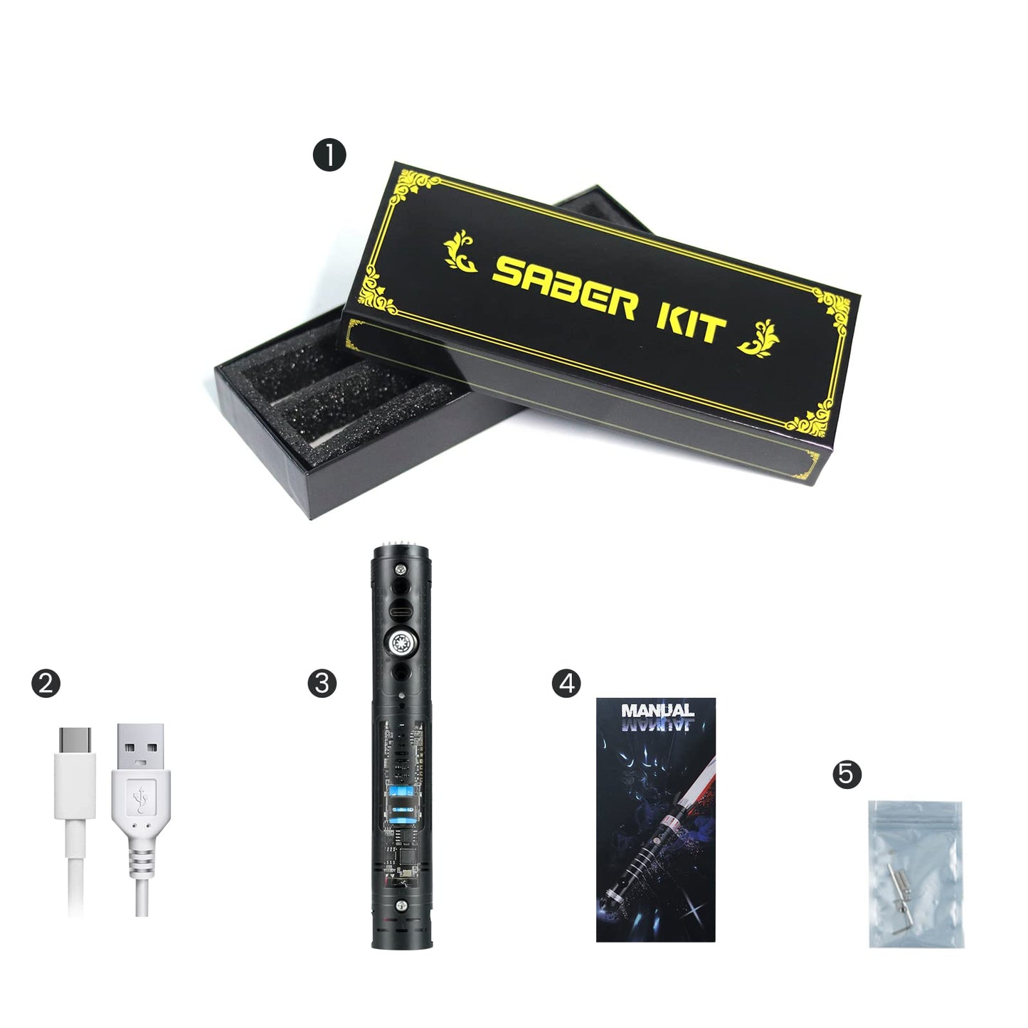 DAMIENSABER Xenopixel 3.0 Inner Core Kit – 34 Sounds, 12 Blade Modes, Infinite Color, DIY Light Saber
