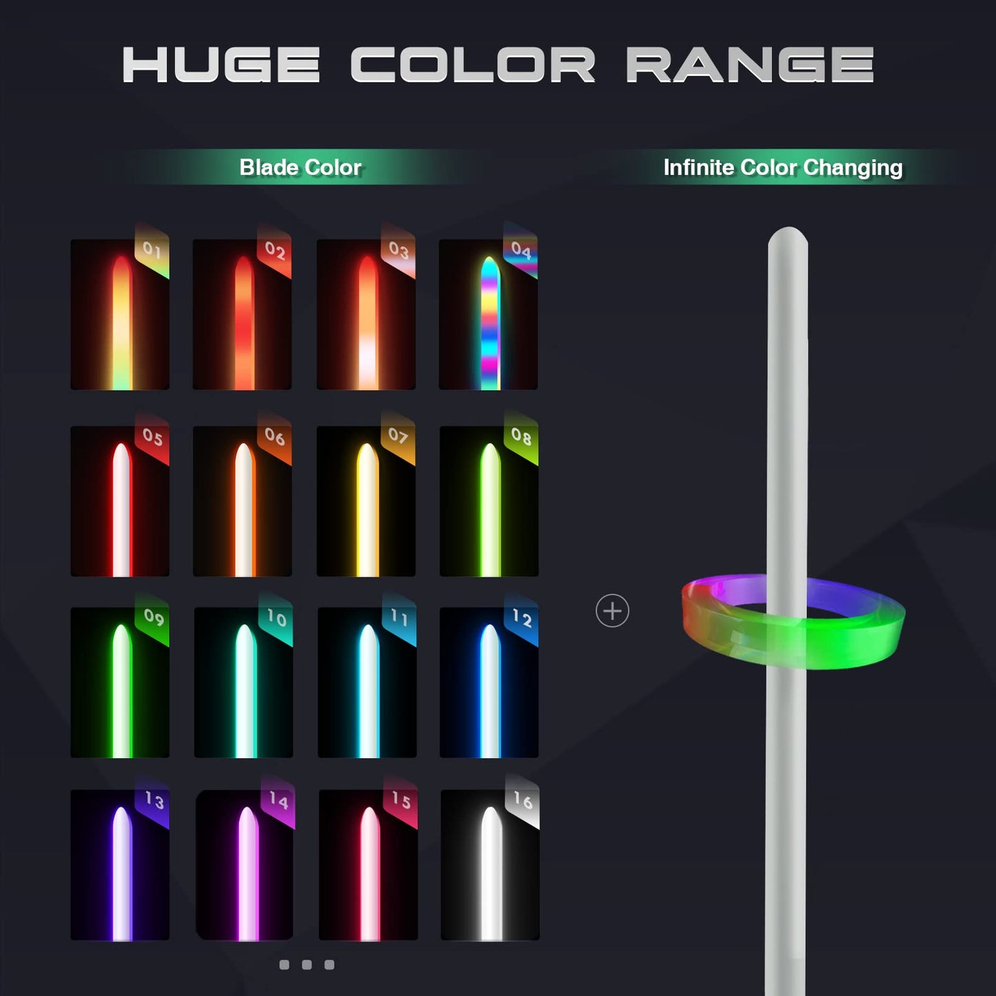 DAMIENSABER Xenopixel 3.0 Motion Control Saber – 34 Sound Fonts, Infinite Color Changing, Metal Hilt