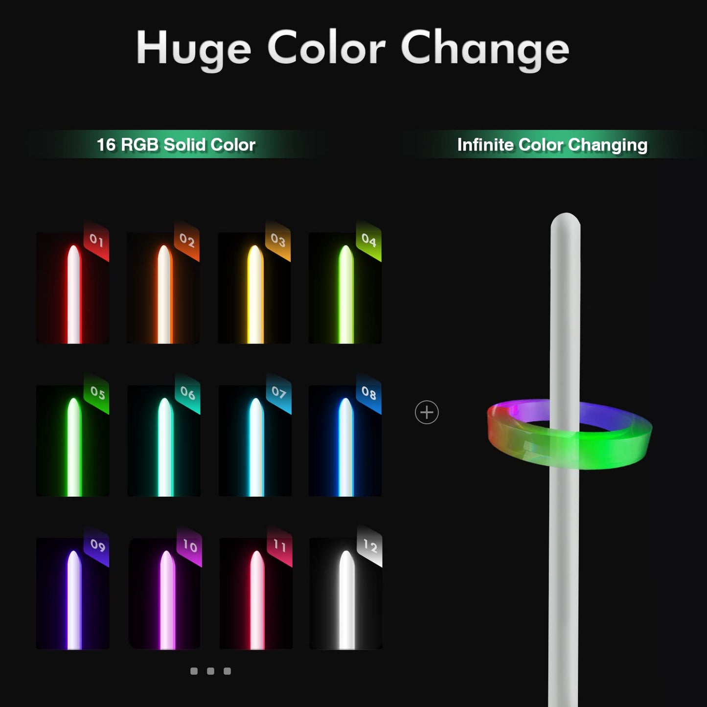 DAMIENSABER RGB V3 Smooth Swing Light Saber | 16 Sound Fonts, Motion Control, Infinite Color