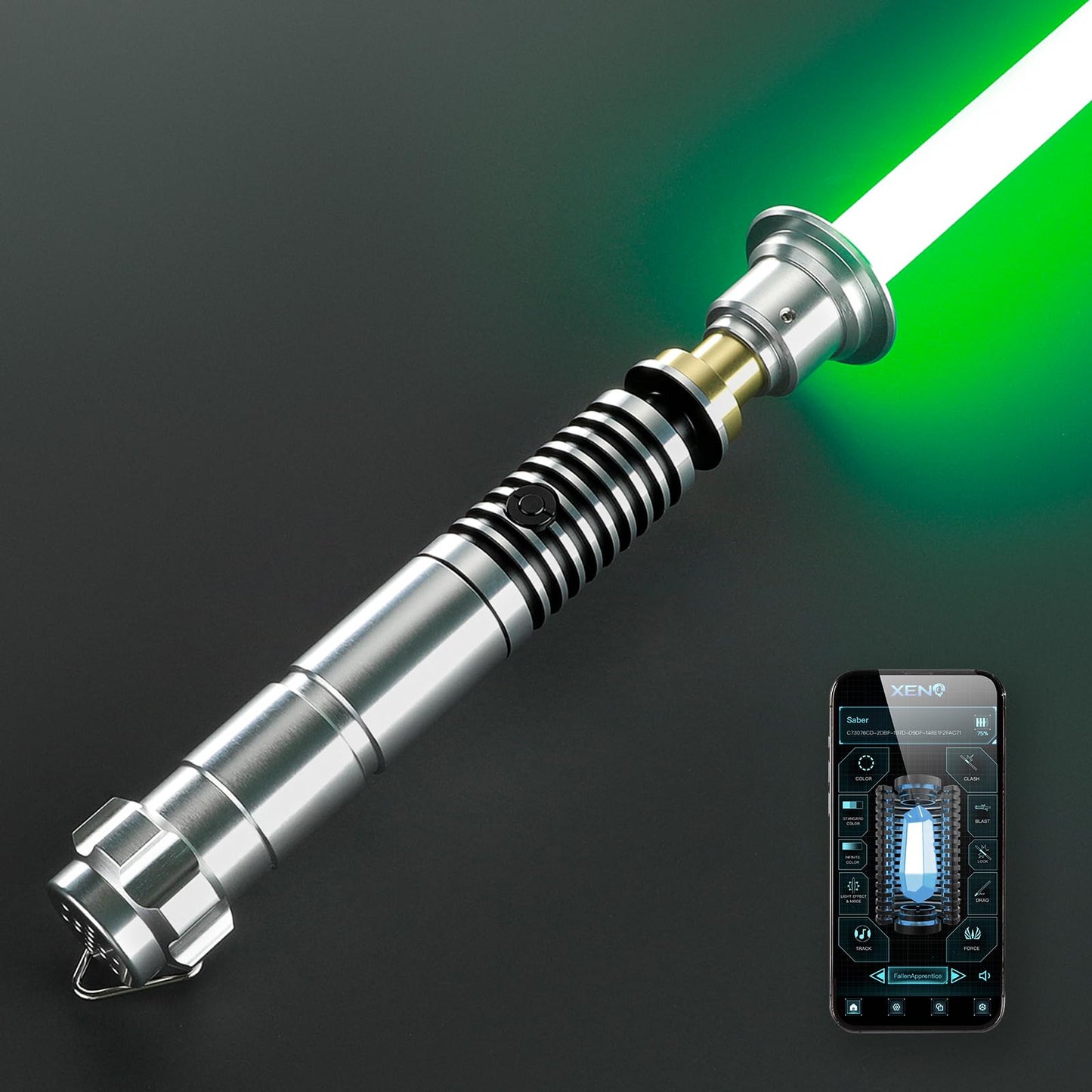 DAMIENSABER RGB V3 Smooth Swing Light Saber | Motion Control Dueling, 16 Sound Fonts, Infinite Color