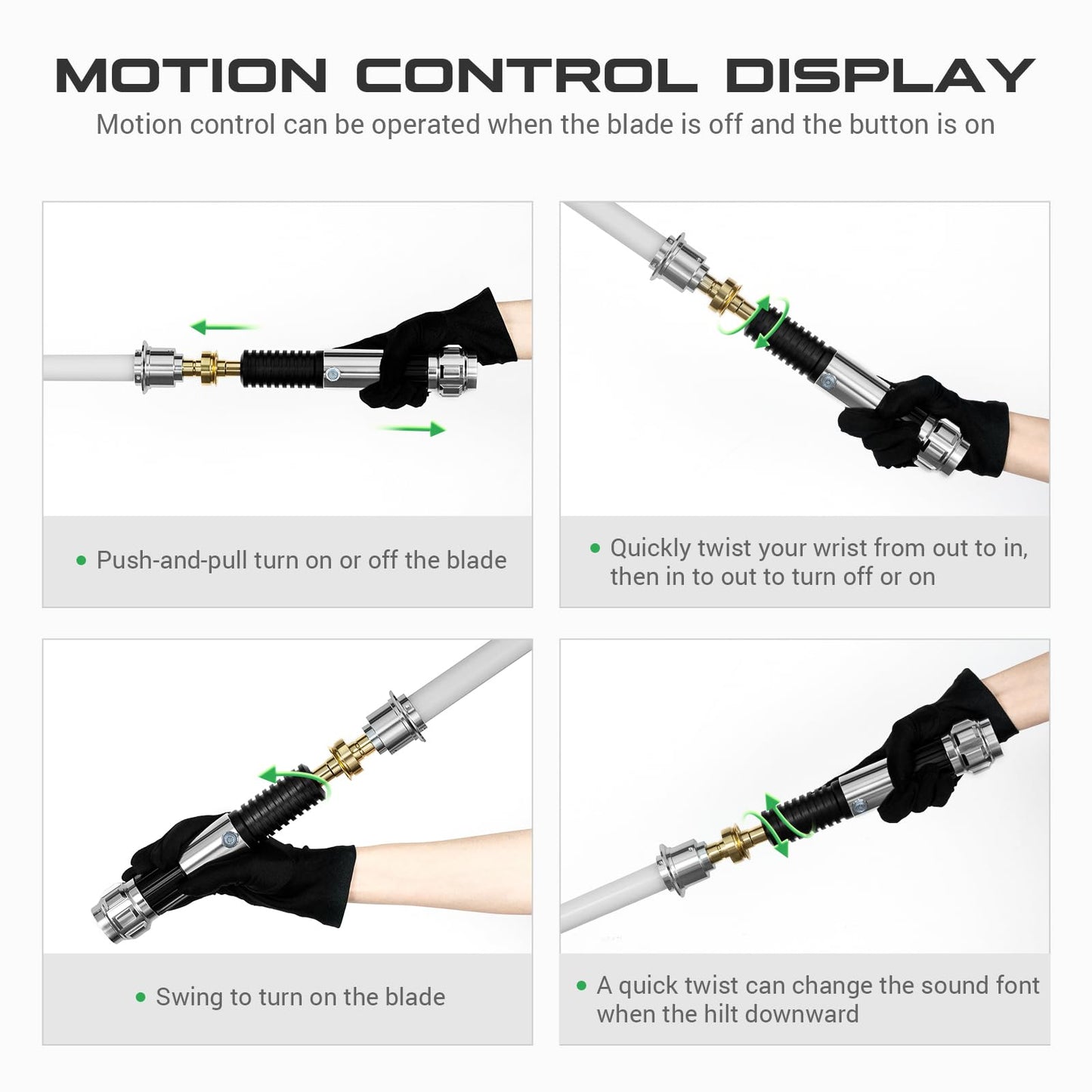 DAMIENSABER Upgrade RGB3.0 Light Saber – Motion-Control, 16 Sound Fonts, Infinite Color Changing, Metal Hilt