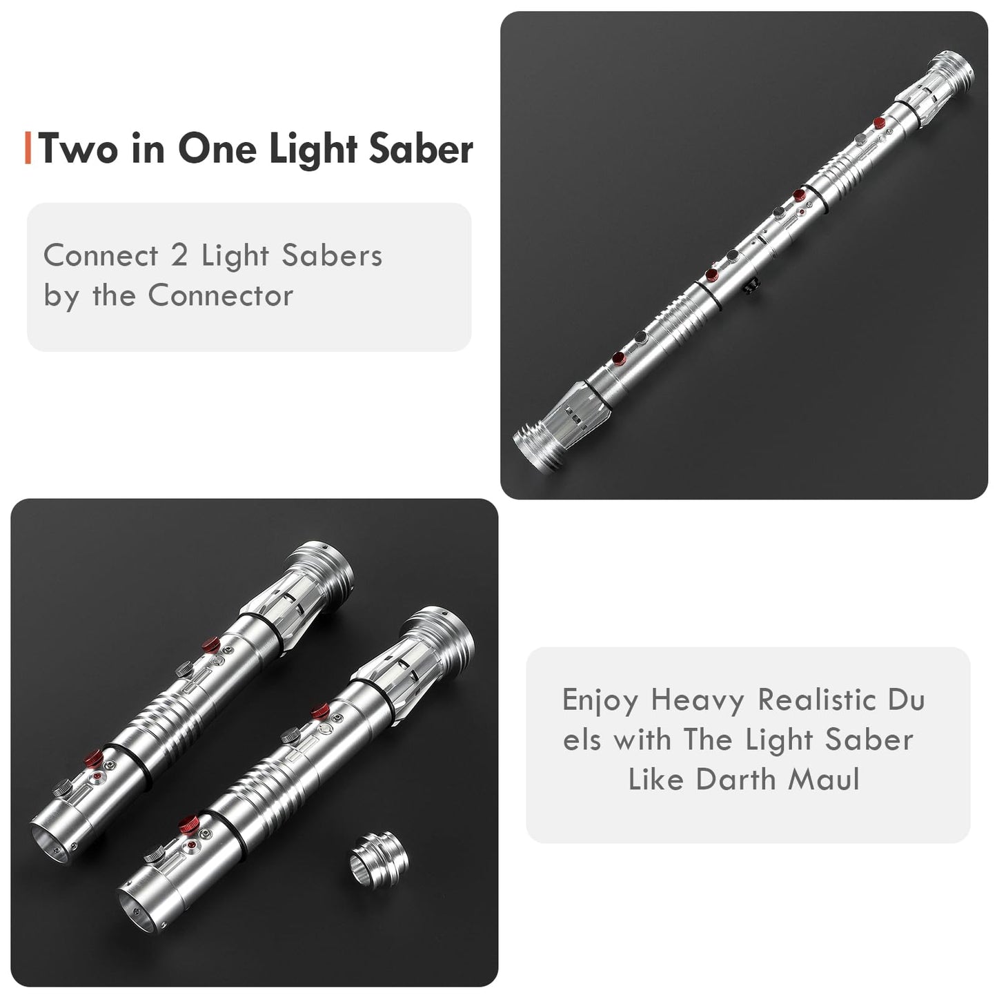 DAMIENSABER RGB30 Double-Blade Light Saber – Motion Control & 16 Sounds