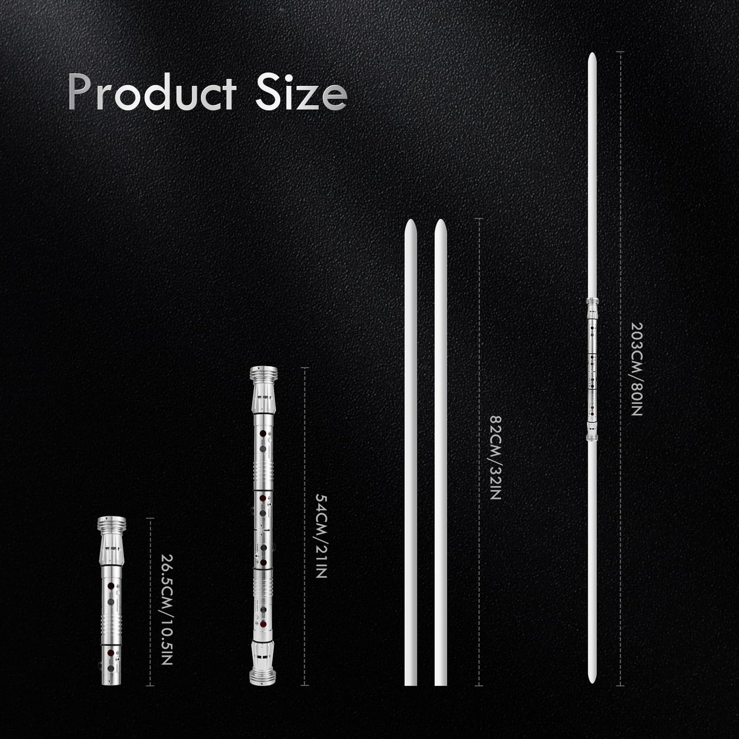 DAMIENSABER RGB30 Double-Blade Light Saber – Motion Control & 16 Sounds