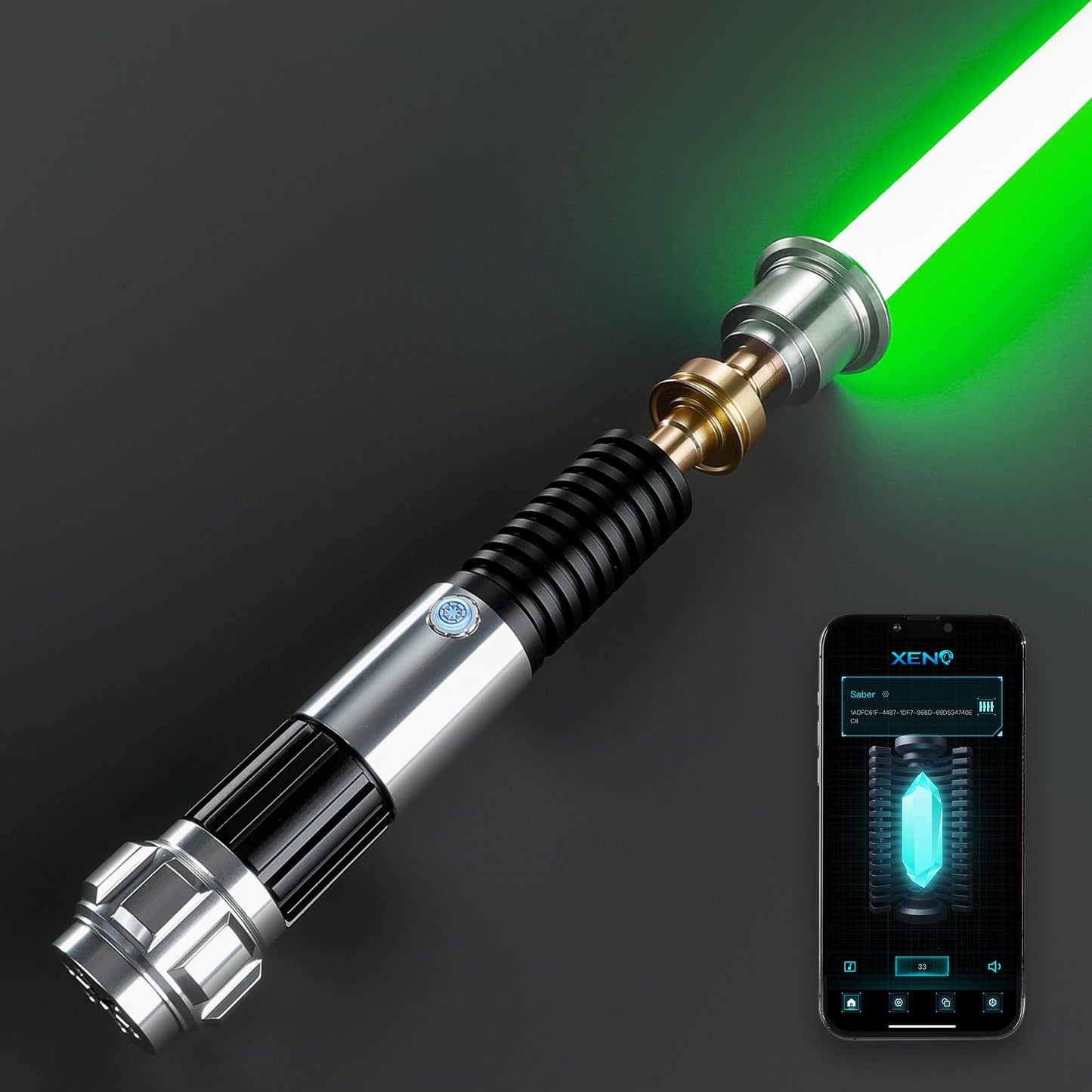 DAMIENSABER Upgrade RGB3.0 Light Saber – Motion-Control, 16 Sound Fonts, Infinite Color Changing, Metal Hilt