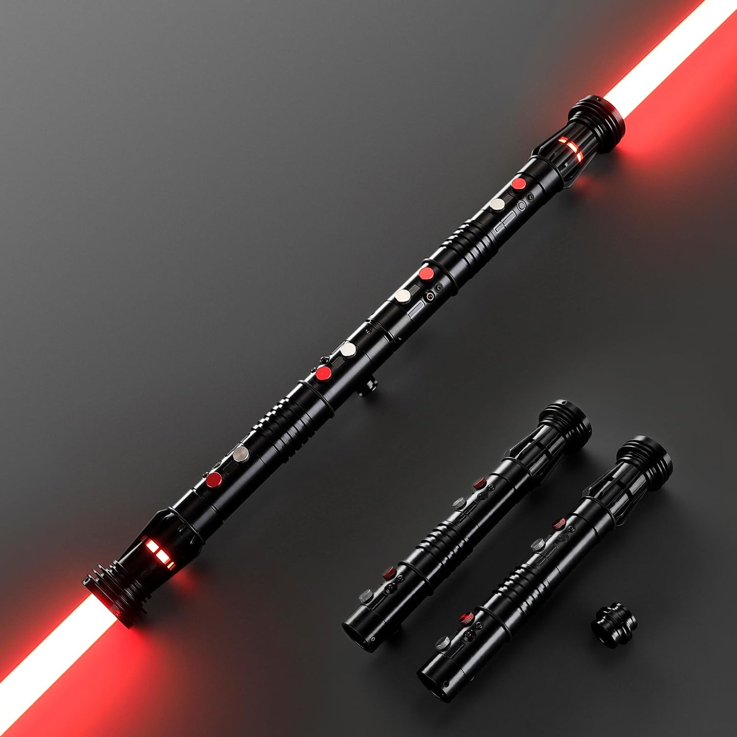 DAMIENSABER Upgrade RGB3.0 Double-Bladed Light Saber – Smooth Swing, Motion Control, 16 Sound Fonts, 82cm Hilt