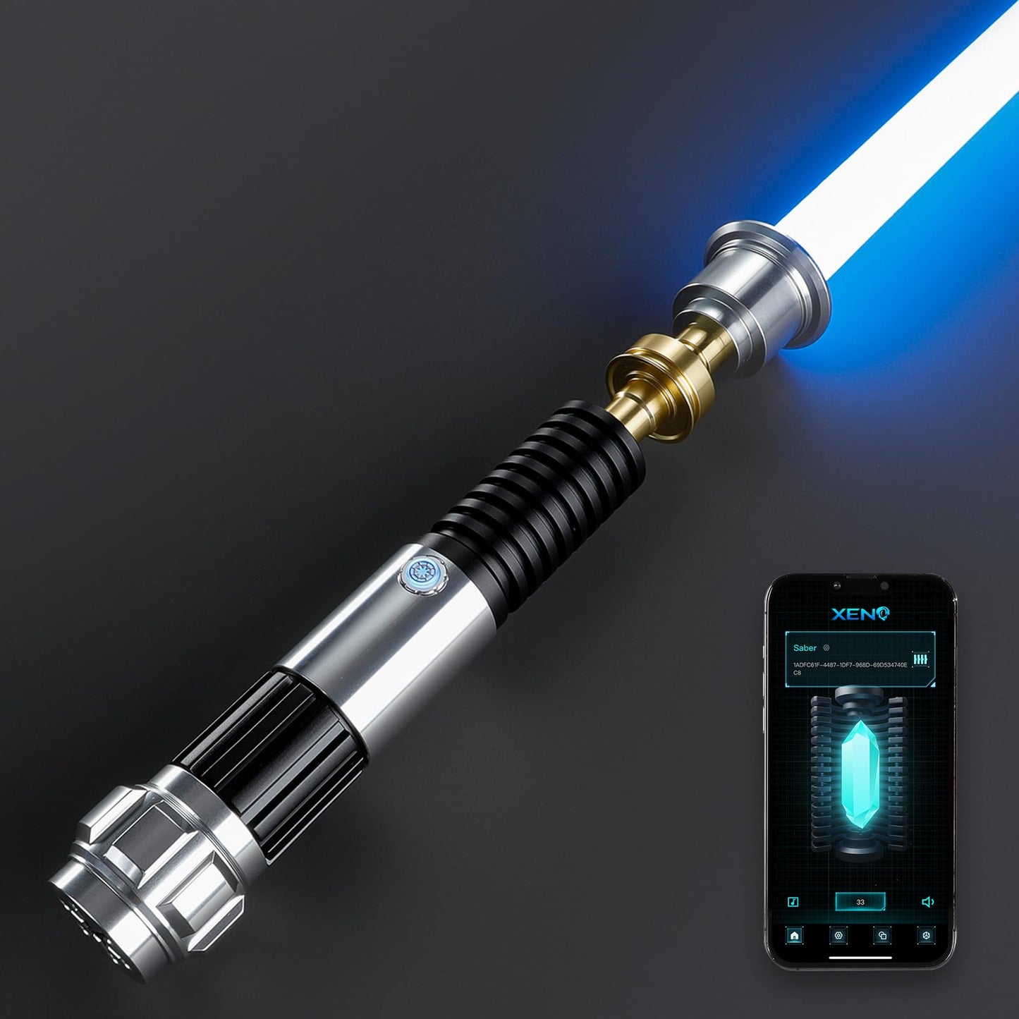 DAMIENSABER Upgrade Xenopixel 3.0 Light Saber – Motion Control, 34 Sound Fonts, Infinite RGB, Metal Hilt