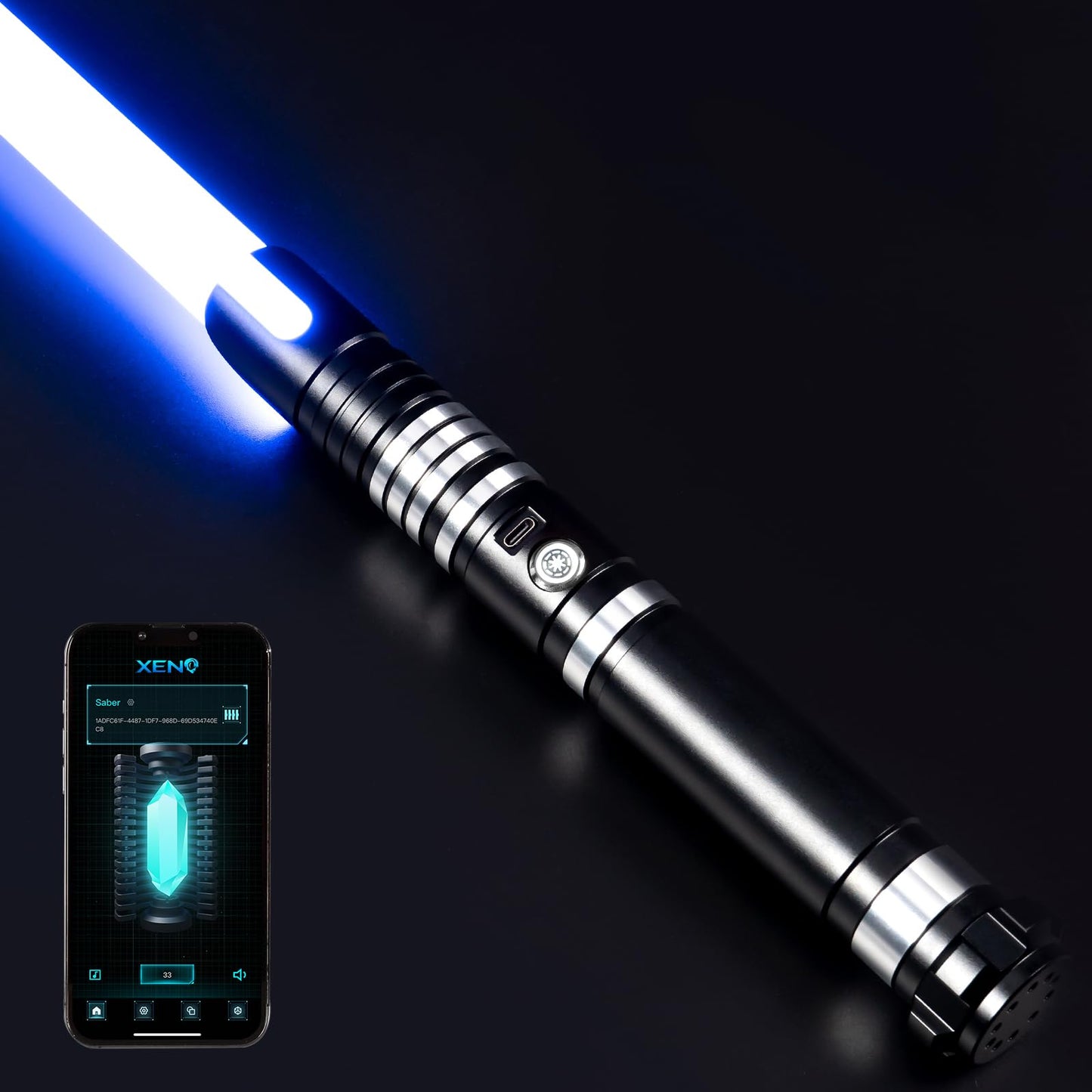 DAMIENSABER Xenopixel 3.0 Motion Control Saber – 34 Sound Fonts, Infinite Color Changing, Metal Hilt