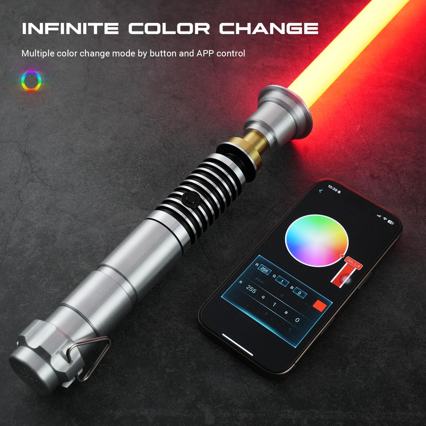 DAMIENSABER Xenopixel V3 Motion Control Light Saber – 34 Sound Fonts, Infinite Color, Rechargeable