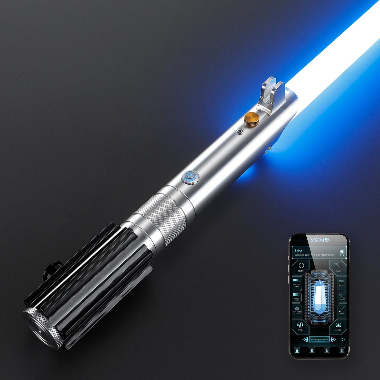 DAMIENSABER Xenopixel V3 Motion Control Light Saber – 34 Sound Fonts, Infinite Color, Rechargeable Hilt