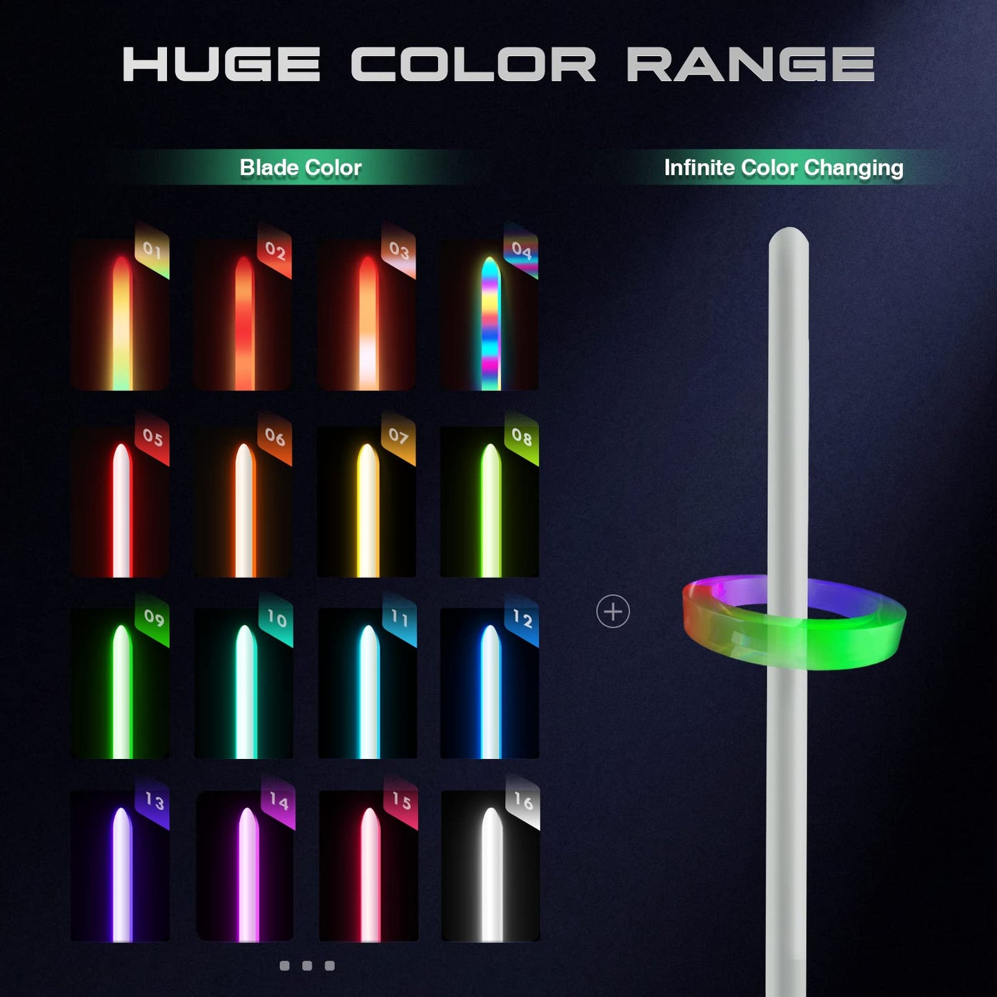 DAMIENSABER Xenopixel V3 Motion Control Light Saber – 34 Sound Fonts, Infinite Color, Rechargeable Hilt