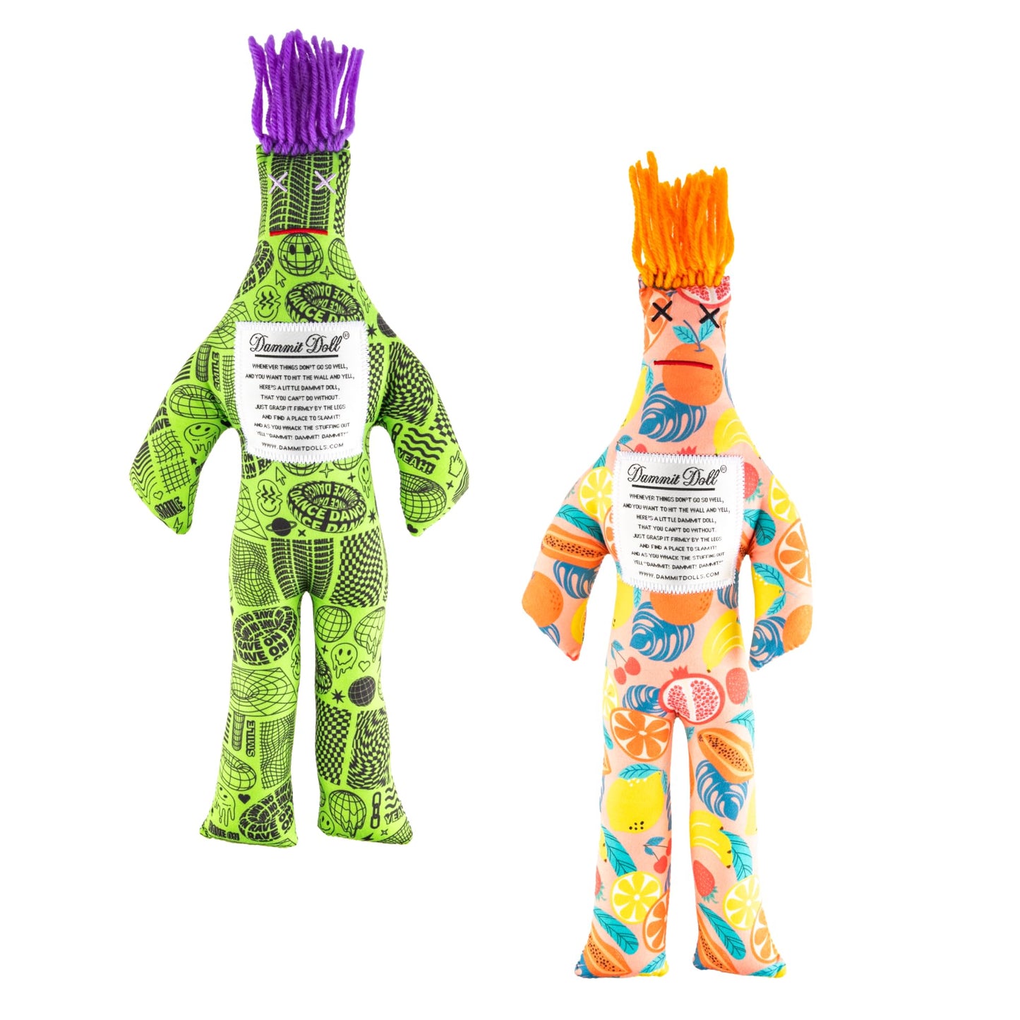 Dammit Doll 2-Pack - Random Color Stress Relief Gag Gift for Adults