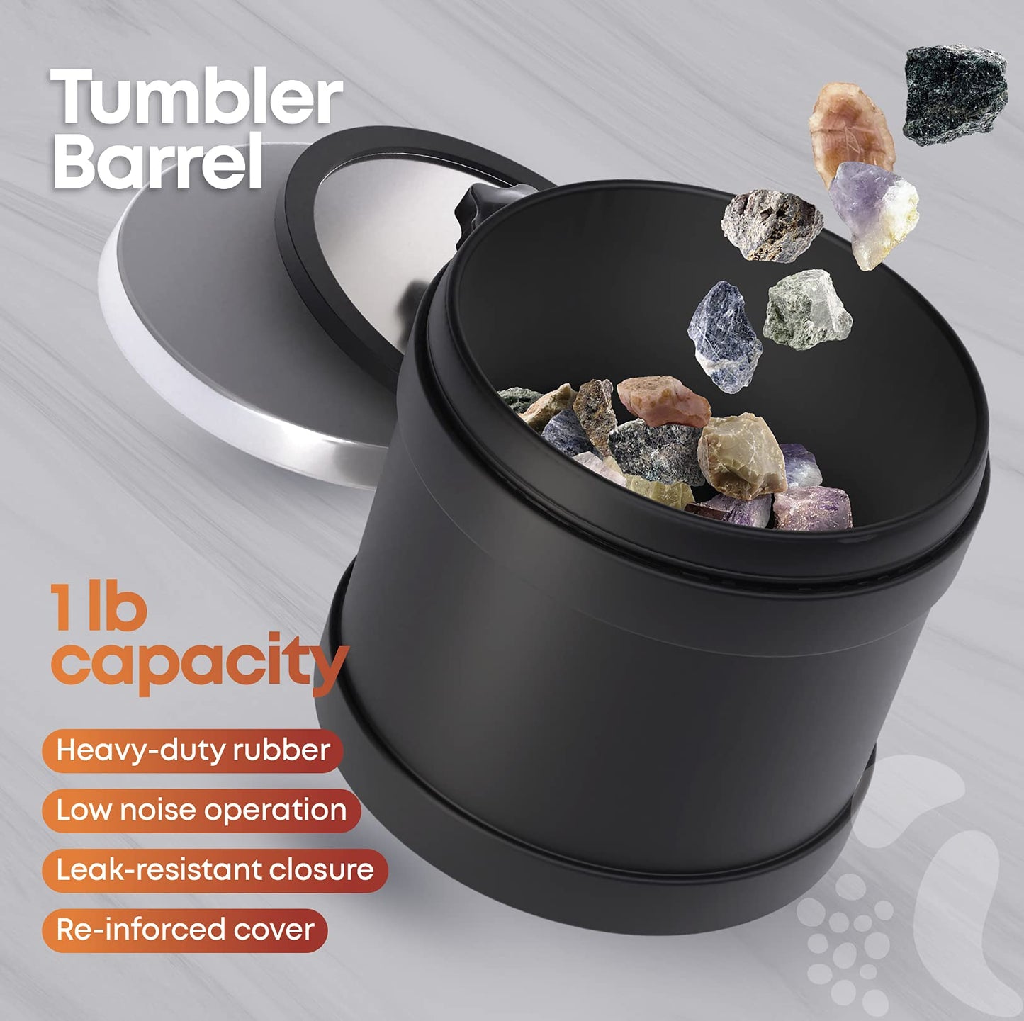 Dan&Darci Advanced Professional Rock Tumbler Kit – 3 Speed Settings, 9-Day Timer, LCD Display