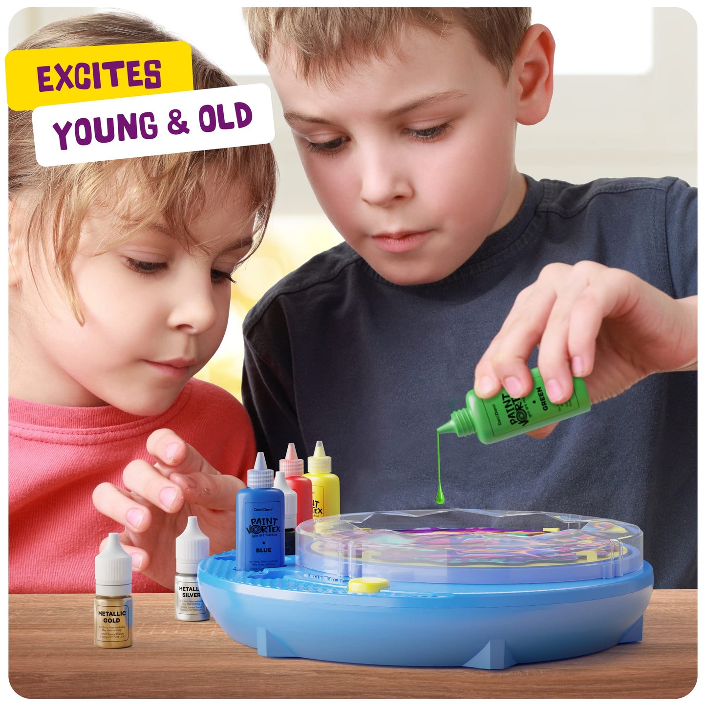 Dan&Darci Paint Spin Art Machine Kit for Kids — Creative Spin Art Set (Ages 6-12)