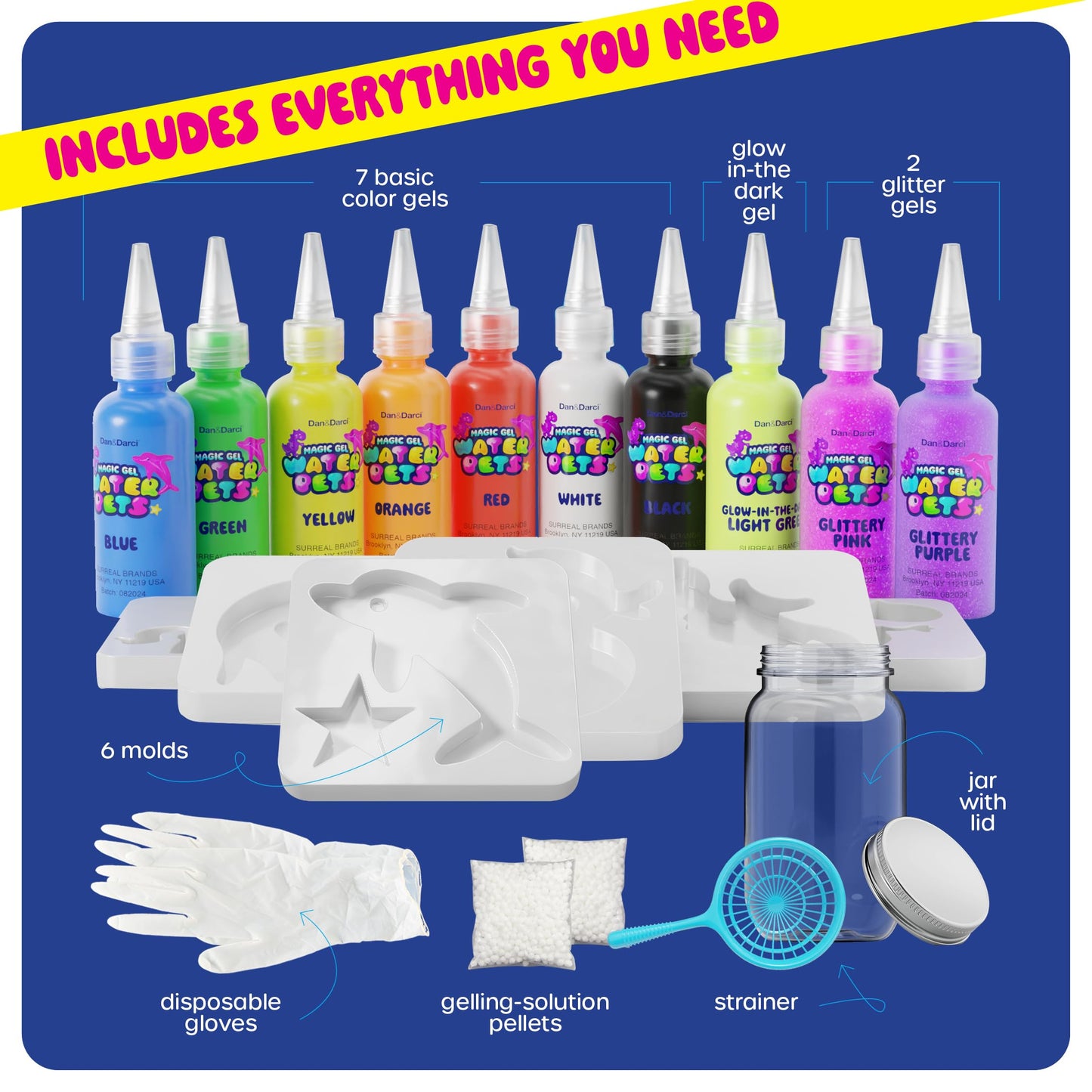 Dan&Darci Aqua Fairy Water Gel Kit for Kids | Magic Elf Toys & DIY Squishy Pets