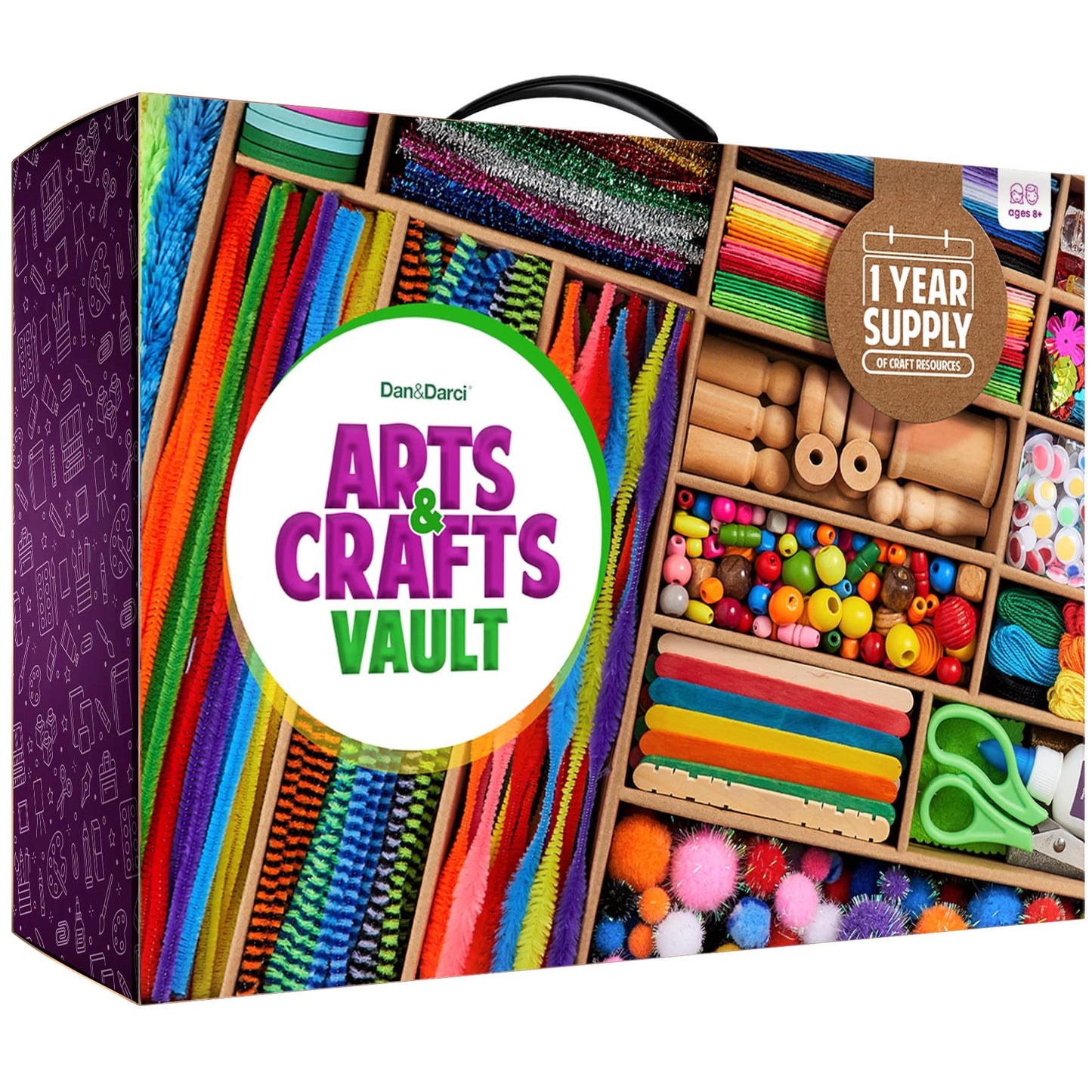 Dan&Darci Arts & Crafts Vault – All-in-One Craft Kit in a Box | Easter Gift for Kids