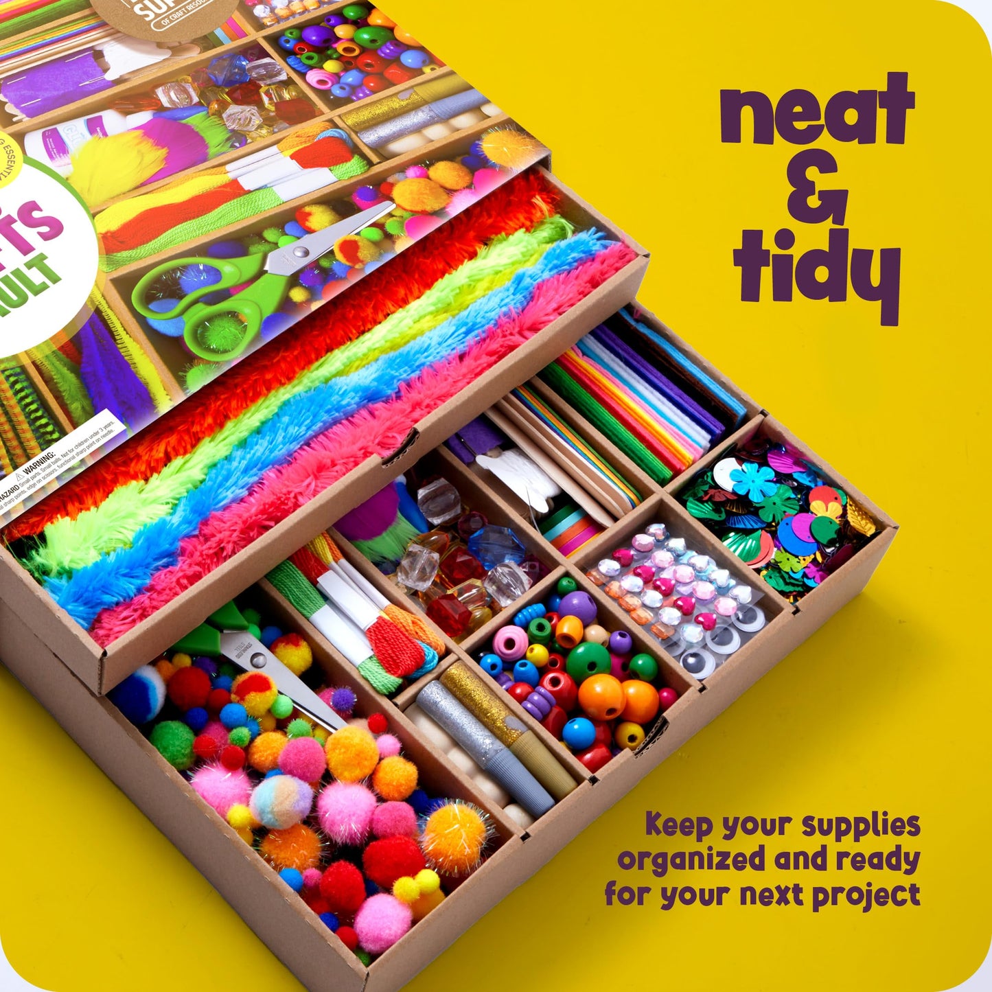 Dan&Darci Arts & Crafts Vault – All-in-One Craft Kit in a Box | Easter Gift for Kids