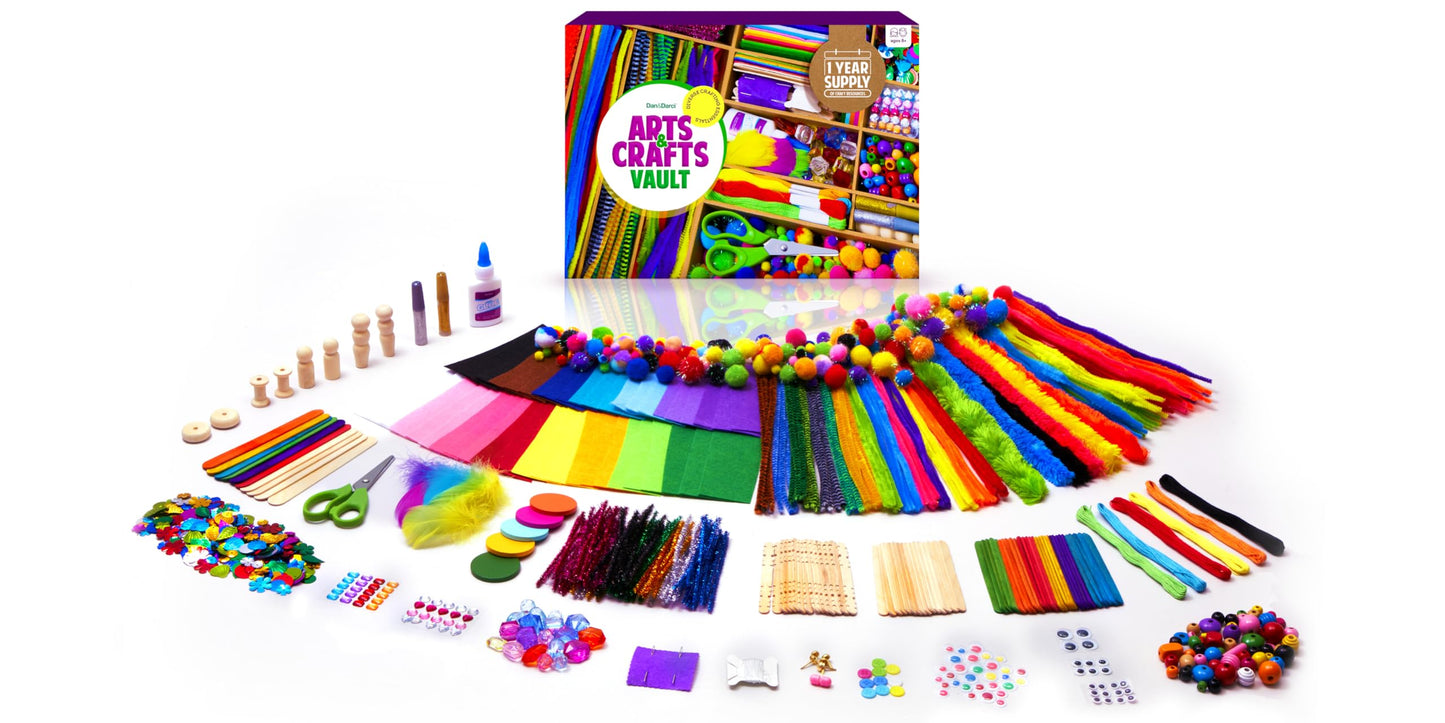 Dan&Darci Arts & Crafts Vault – All-in-One Craft Kit in a Box | Easter Gift for Kids